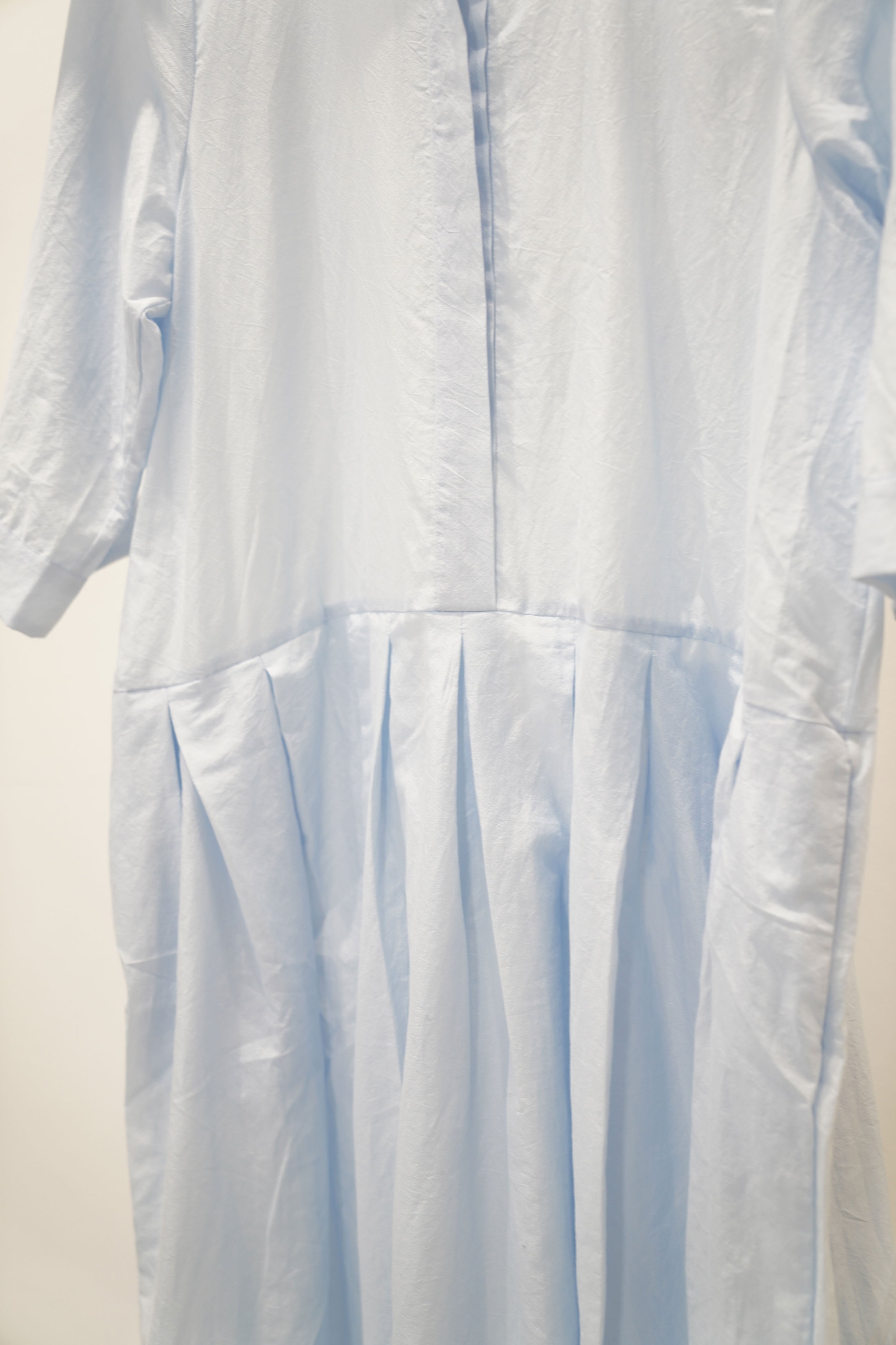 lena dress cotton silk linen pale blue