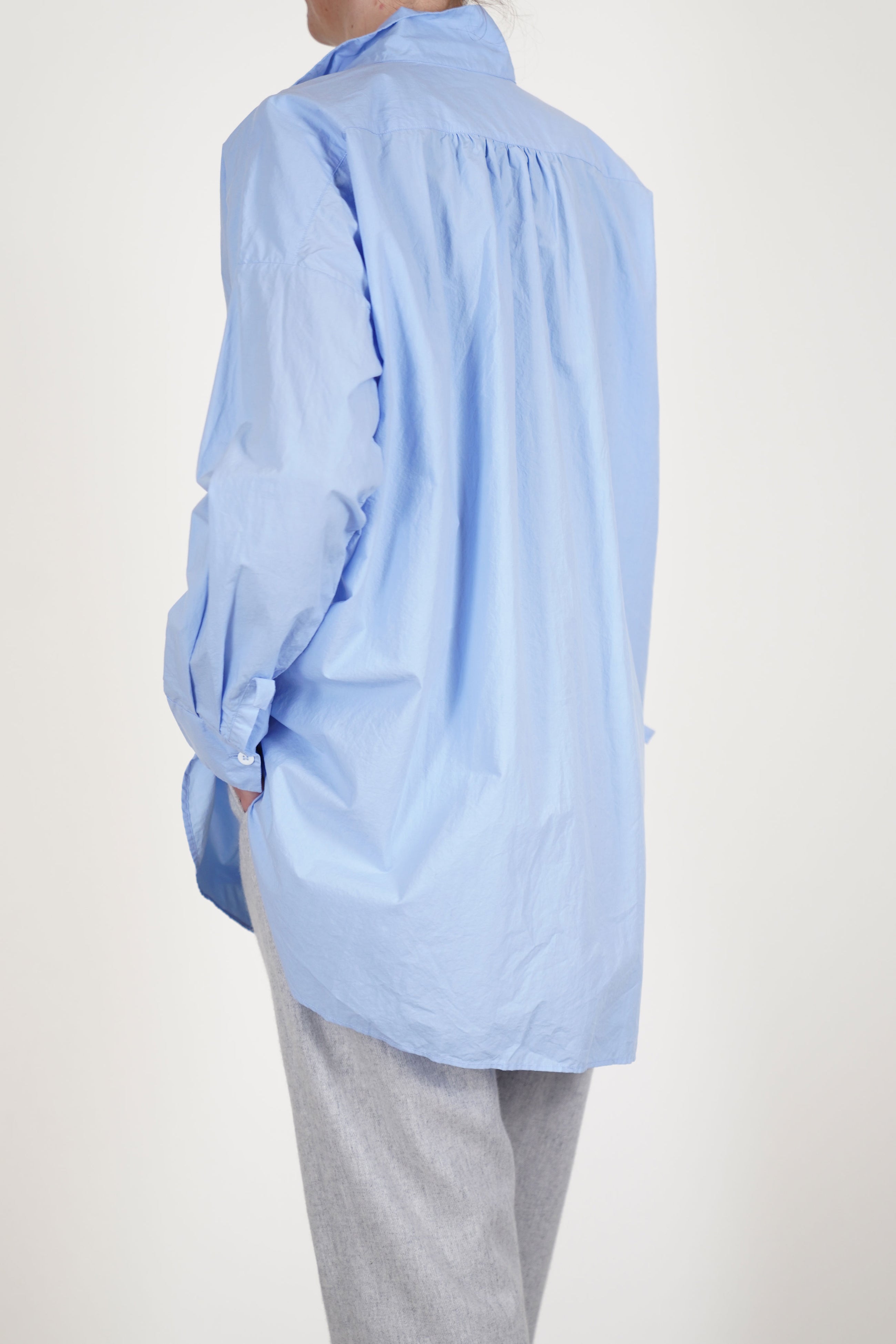 claudia long shirt powder blue