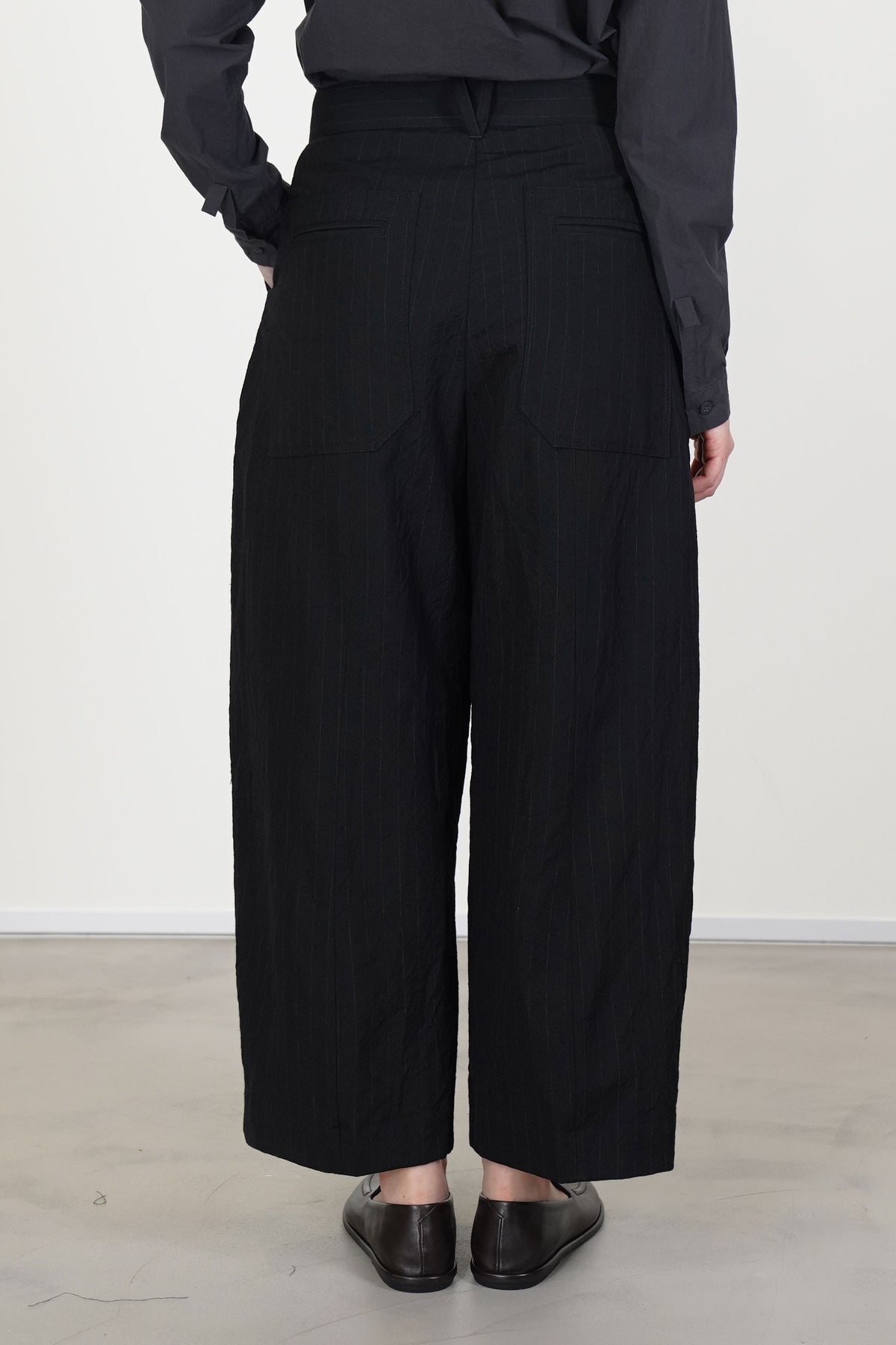 sandra pants wool black stripe