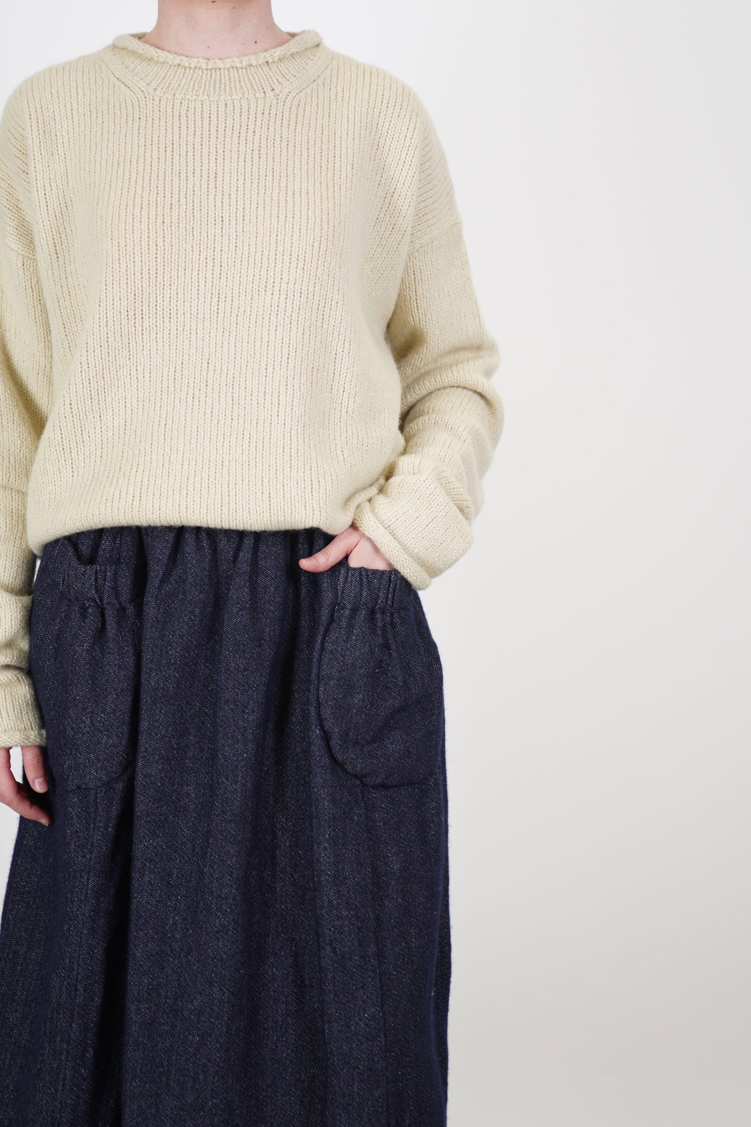 long ghost skirt indigo orfj007