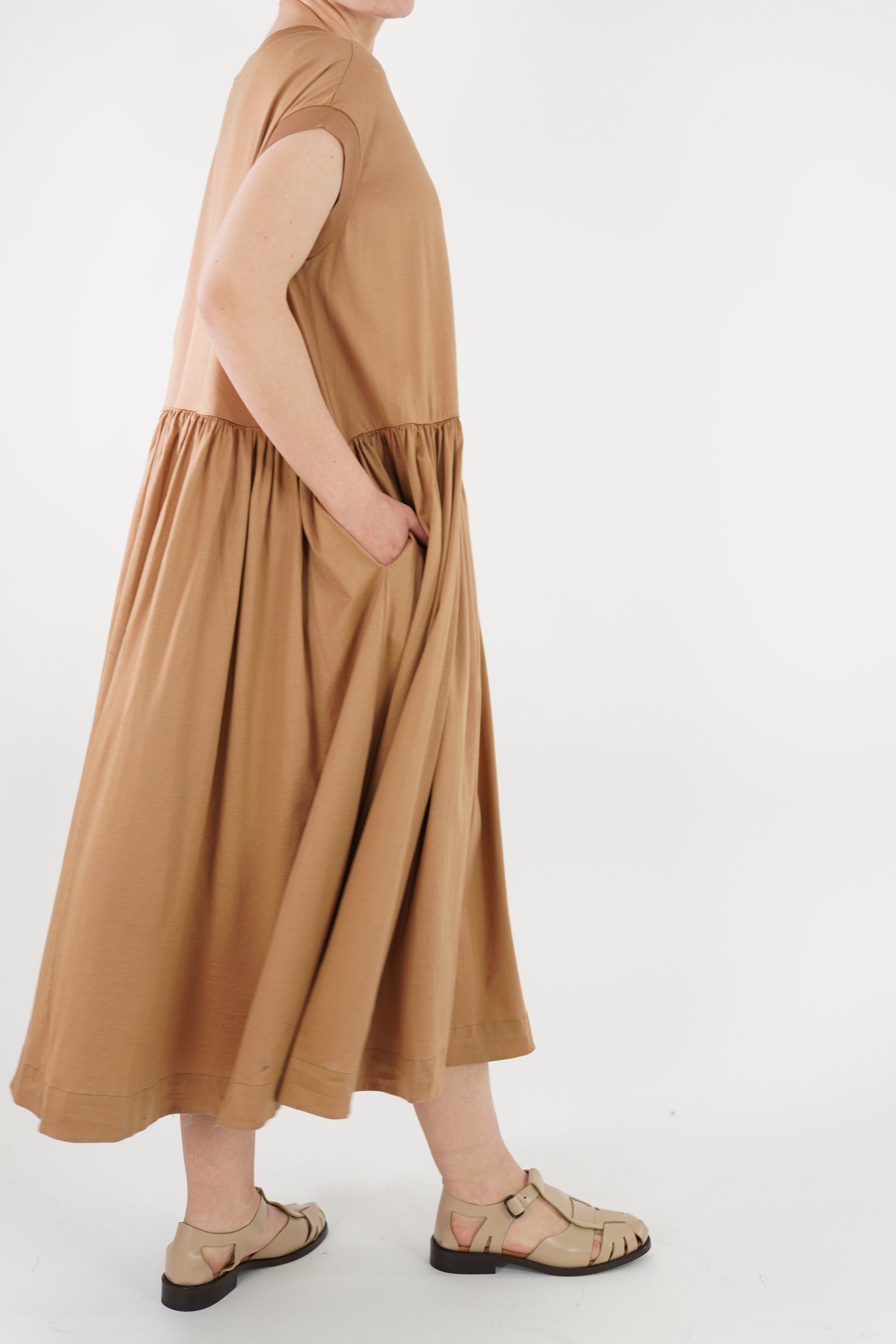 ccc jersey dress camel 20fr431
