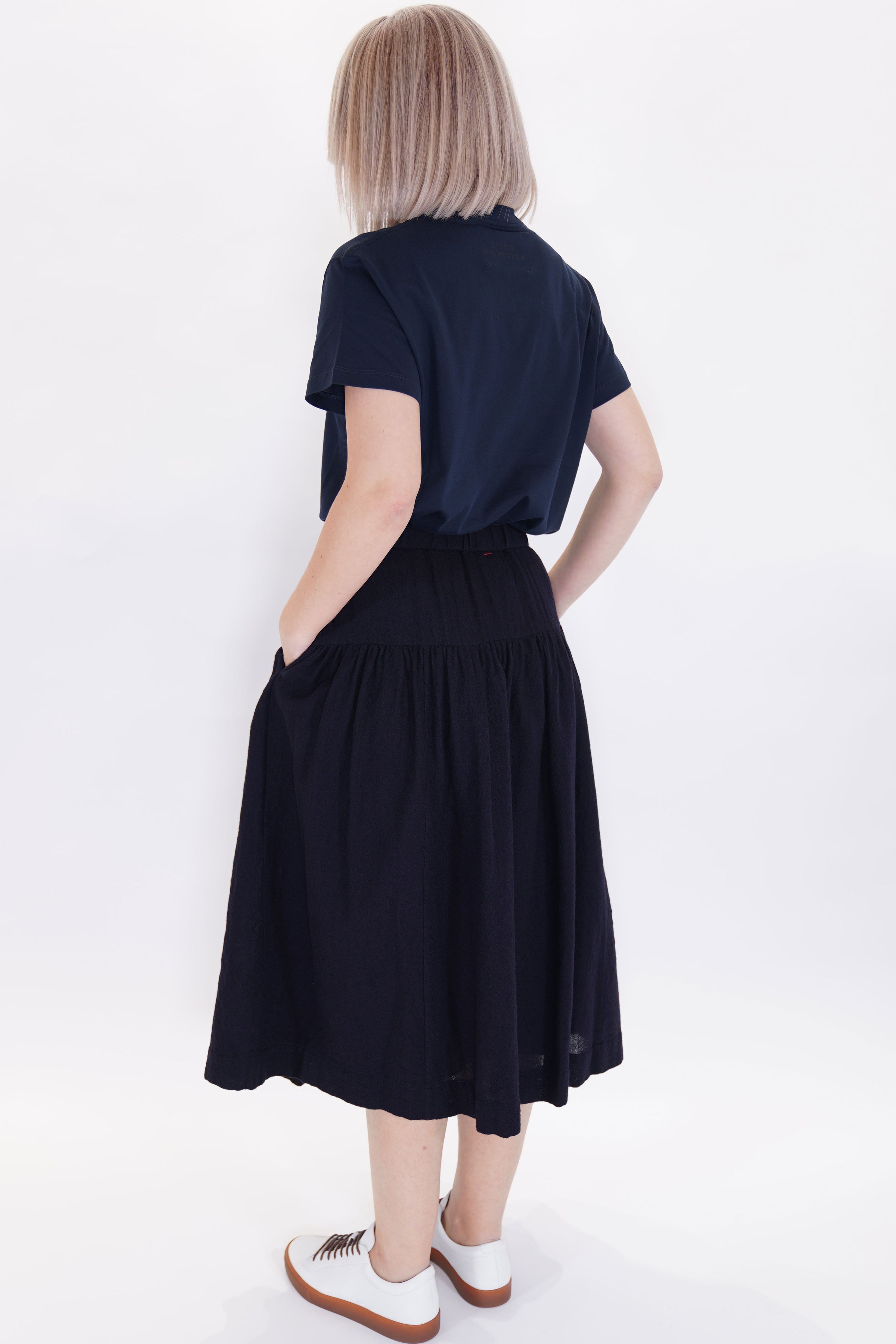 up up skirt wool navy 23fj192