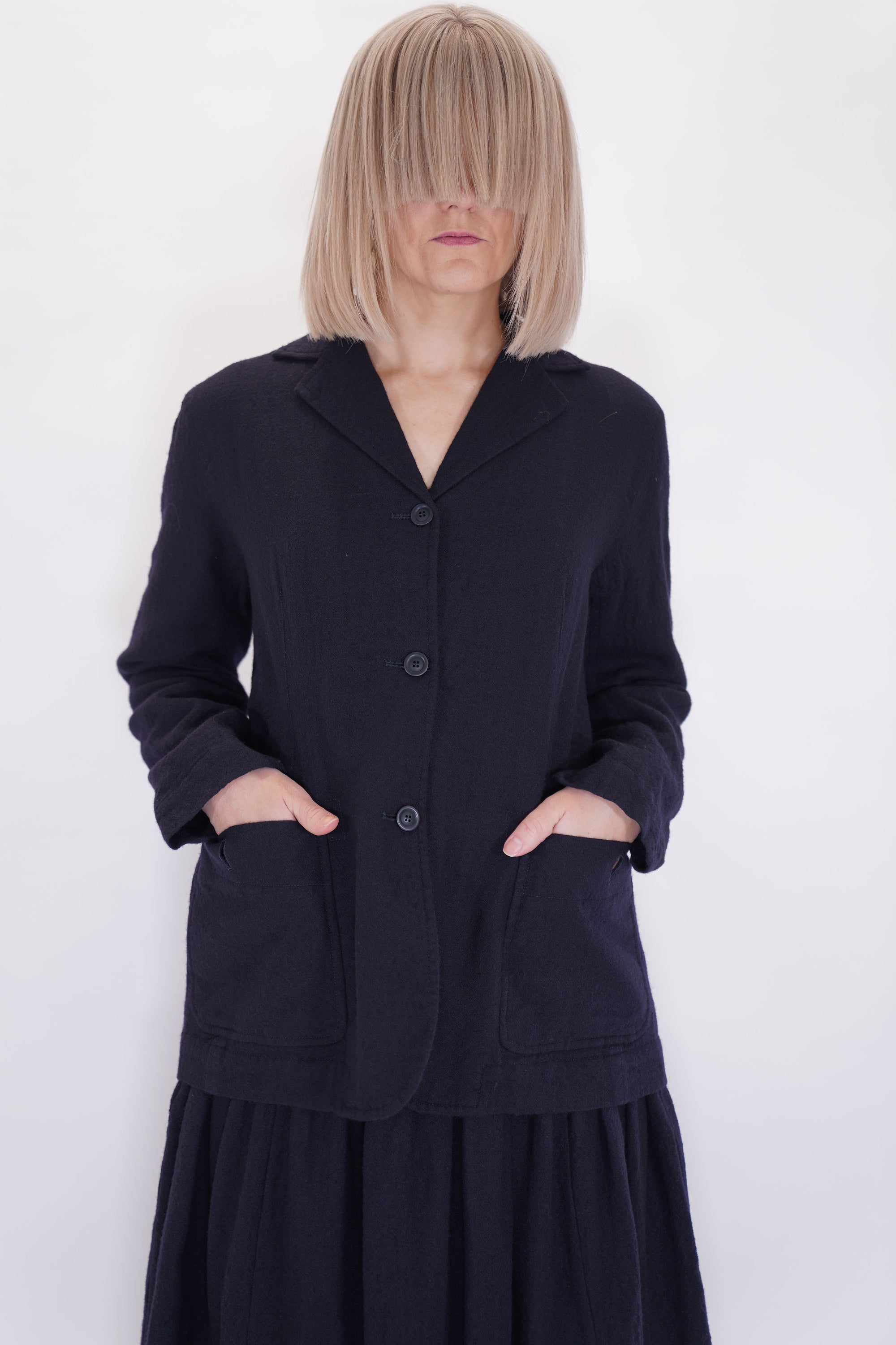 val jacket wool navy 23fv253