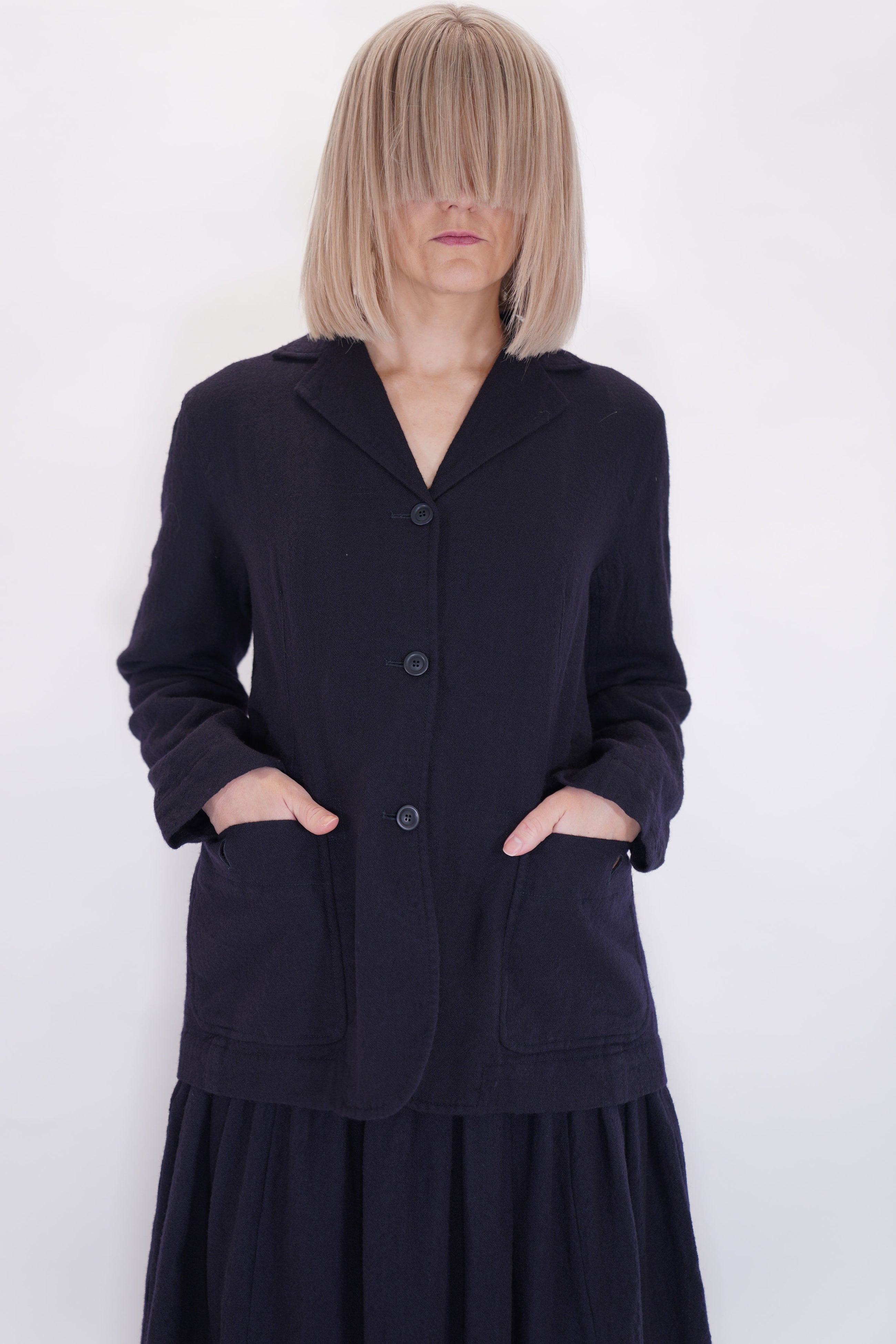 val jacket wool navy 23fv253