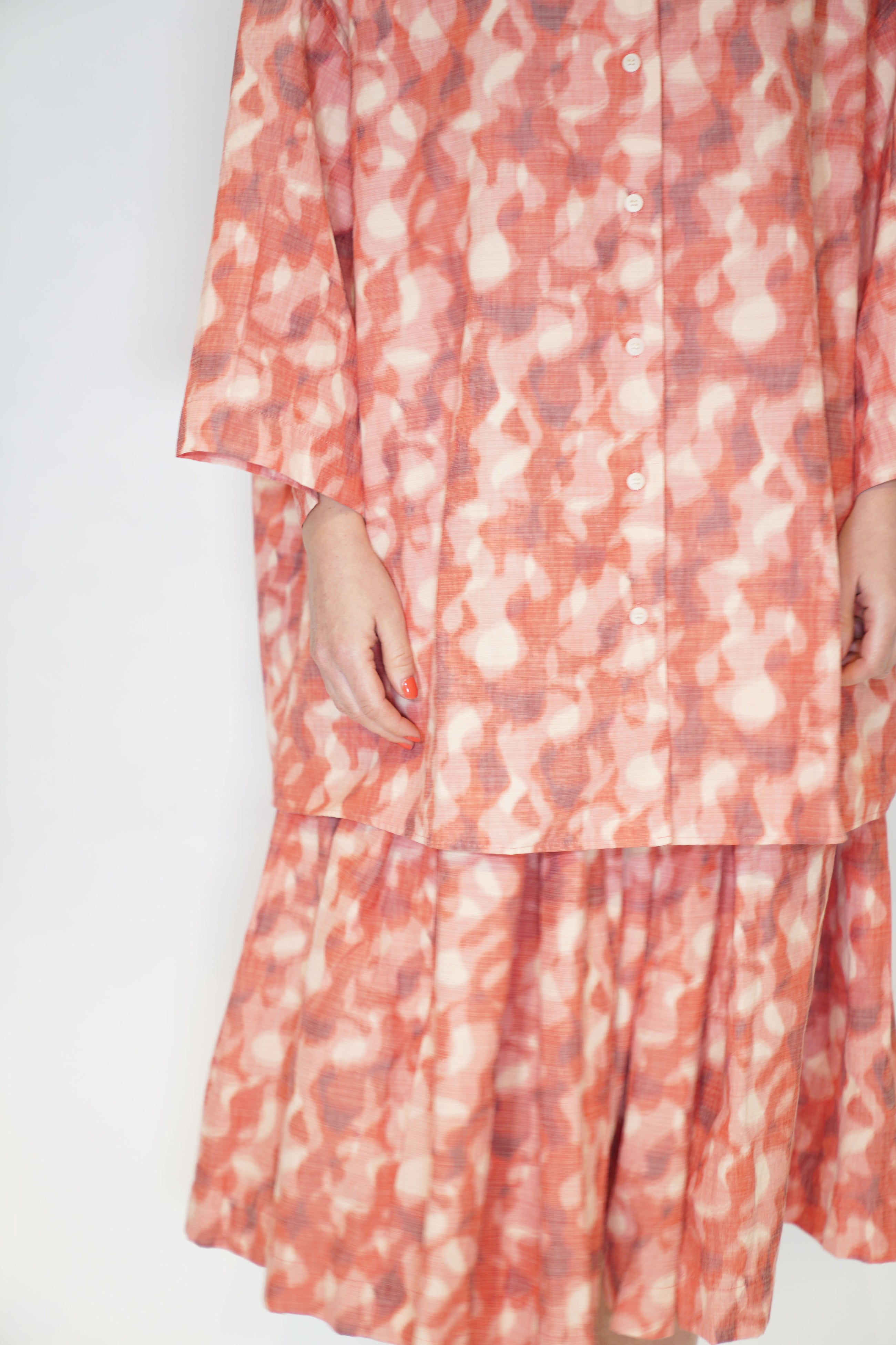 april shirt ikat coral 24fc374