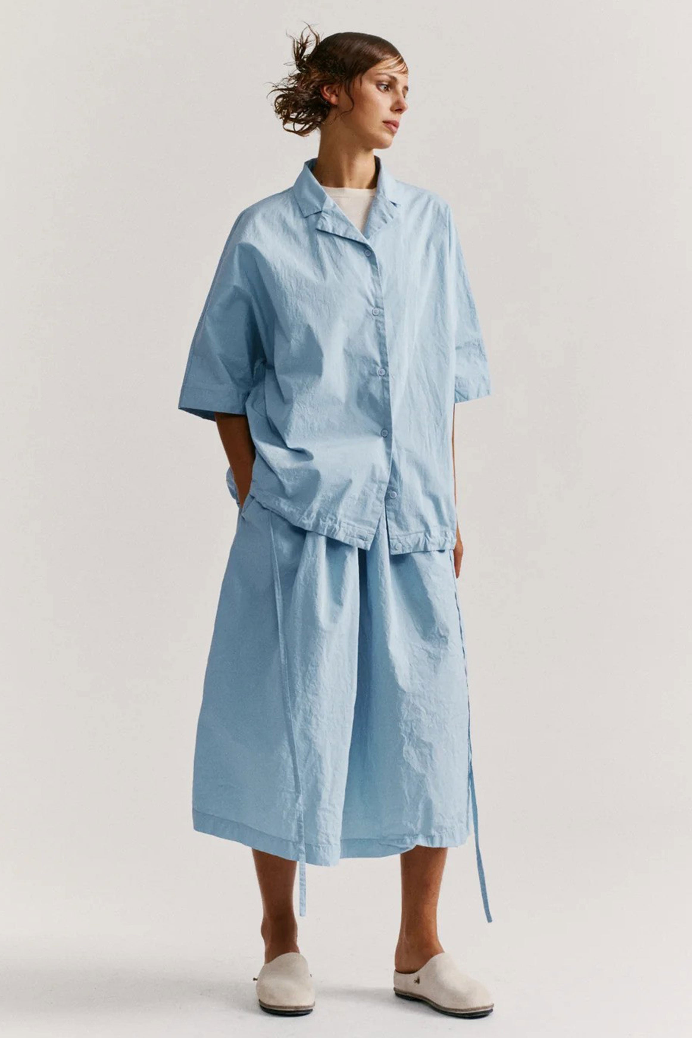 square skirt sky blue 24fj204