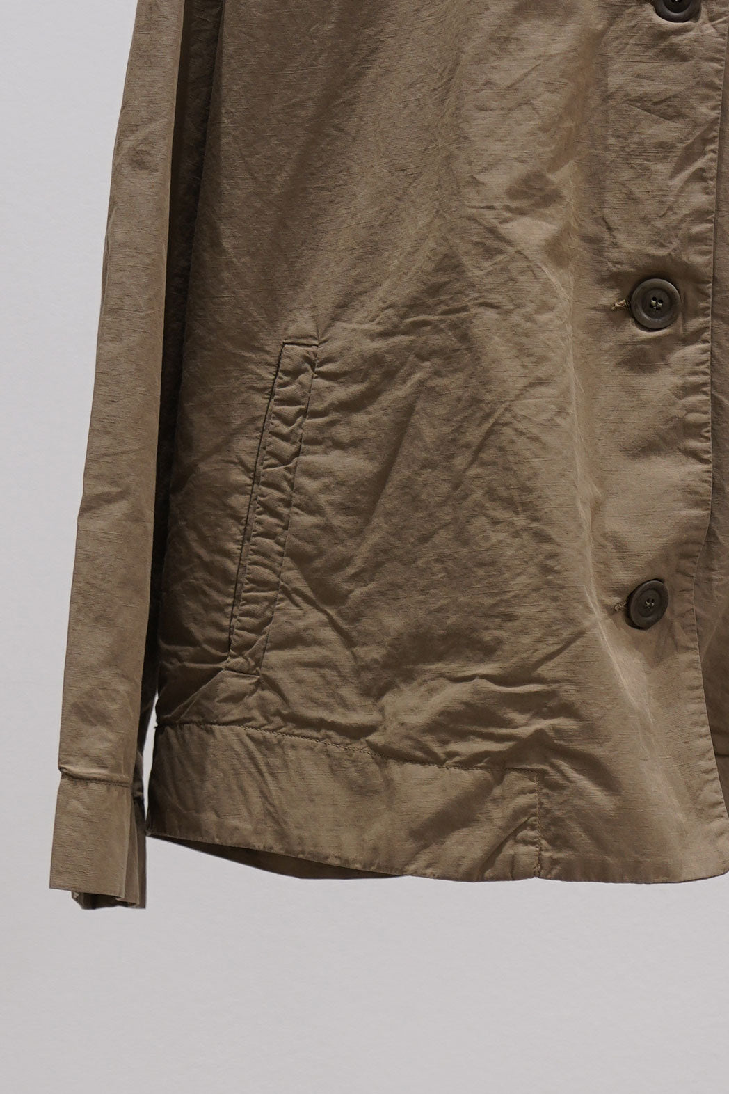 cotton linen juliette jacket olive 24fv257