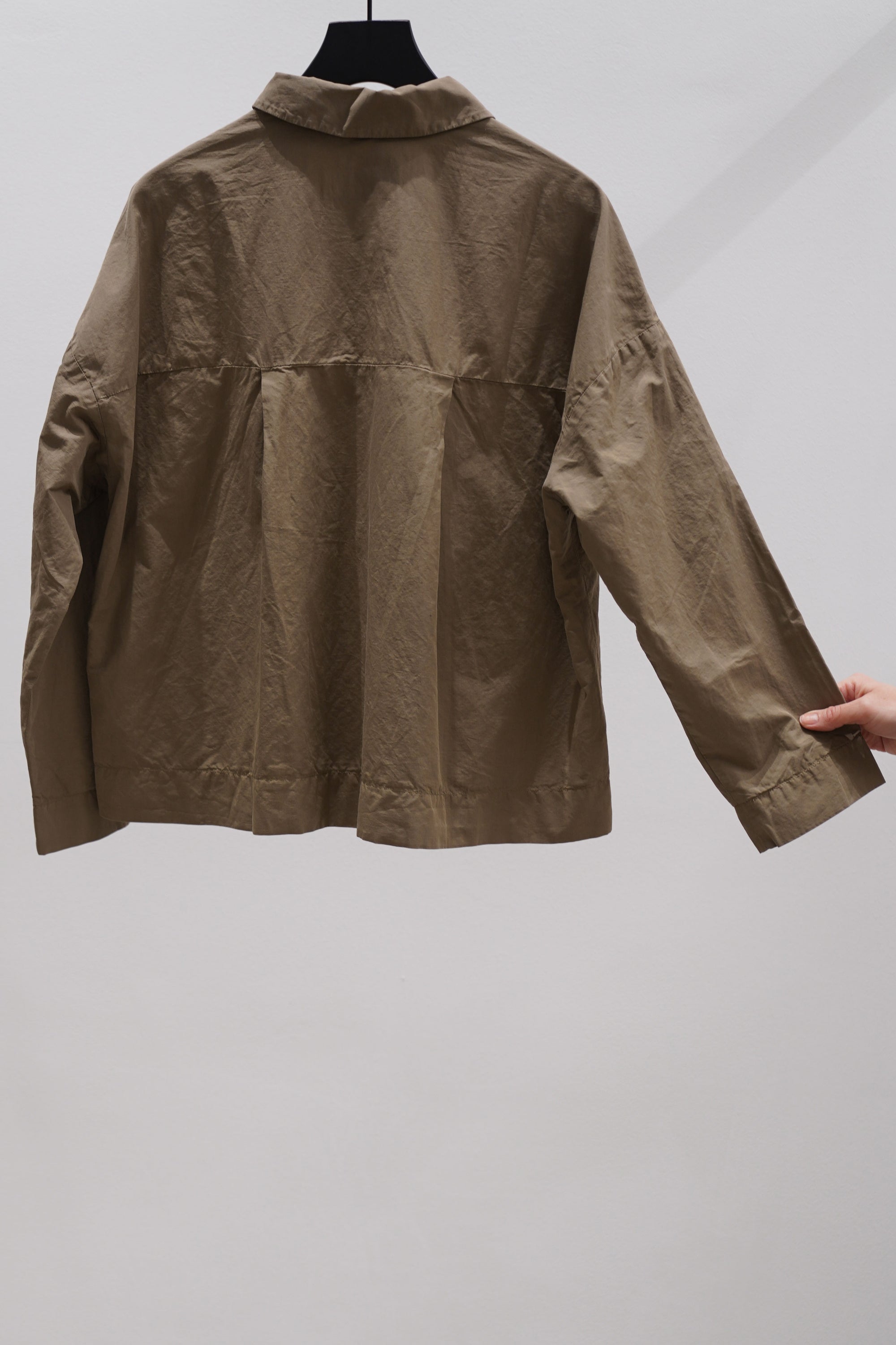 cotton linen juliette jacket olive 24fv257