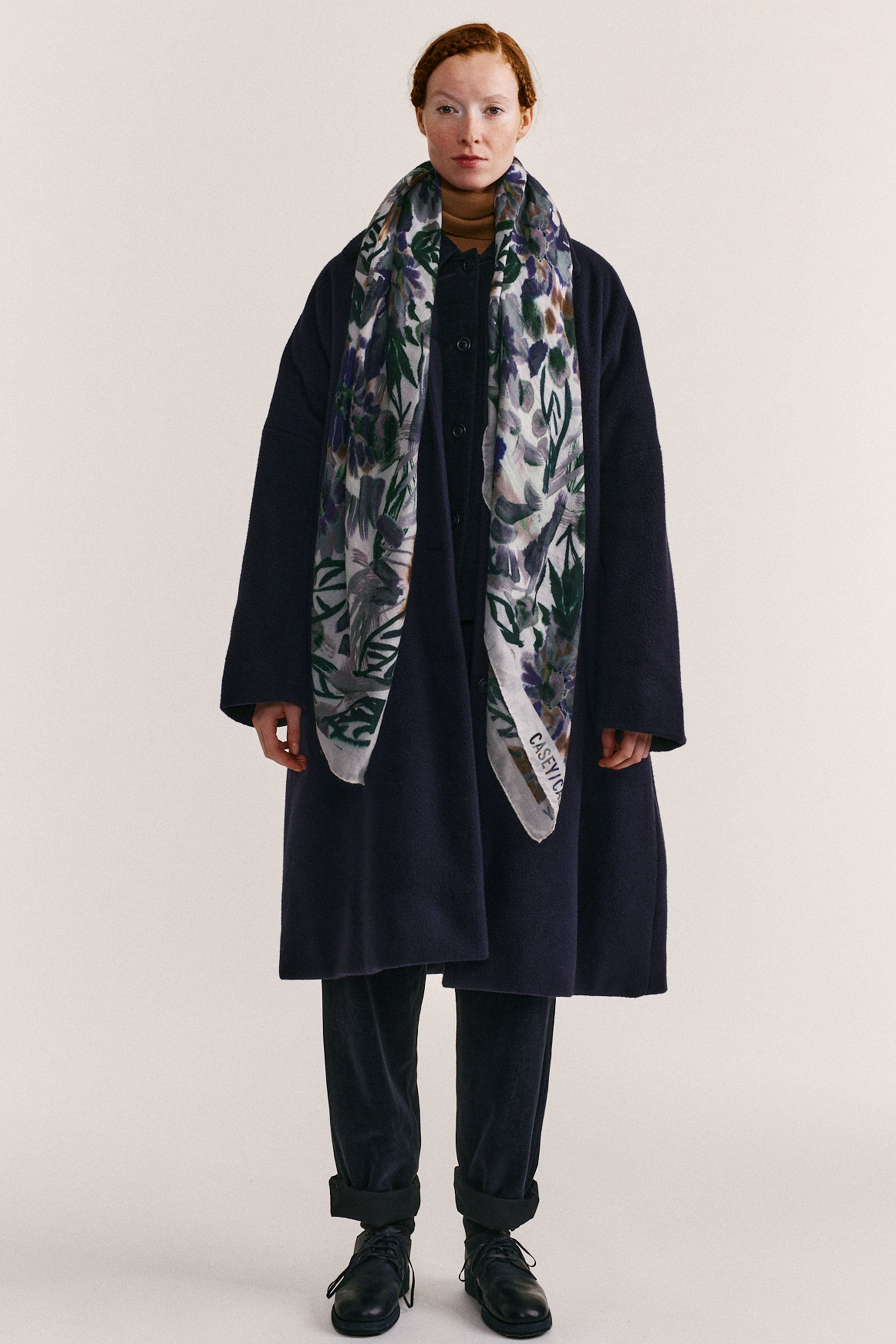 square scarf wool blues 25a79