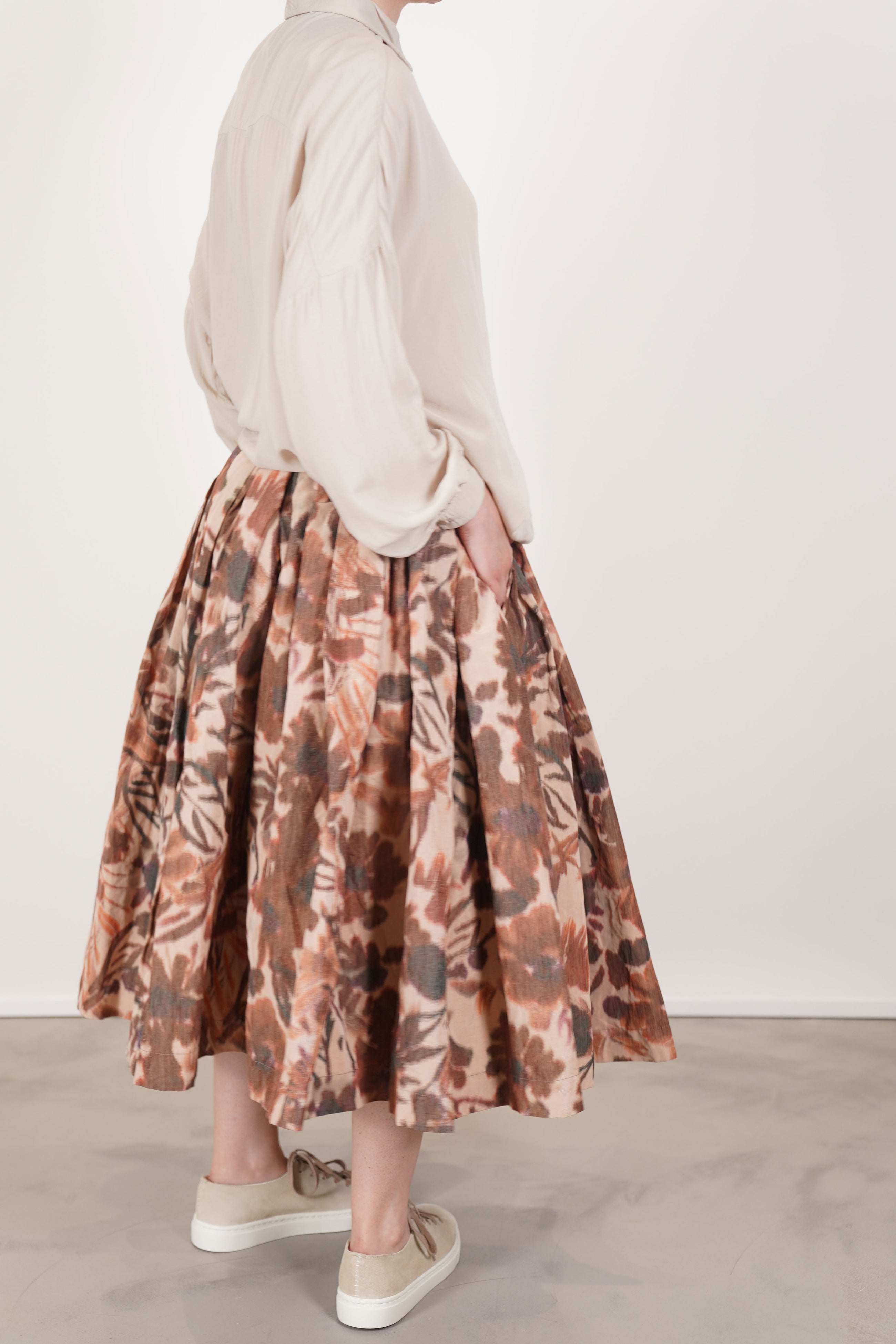 double rideaux skirt ikat reds 25fj217