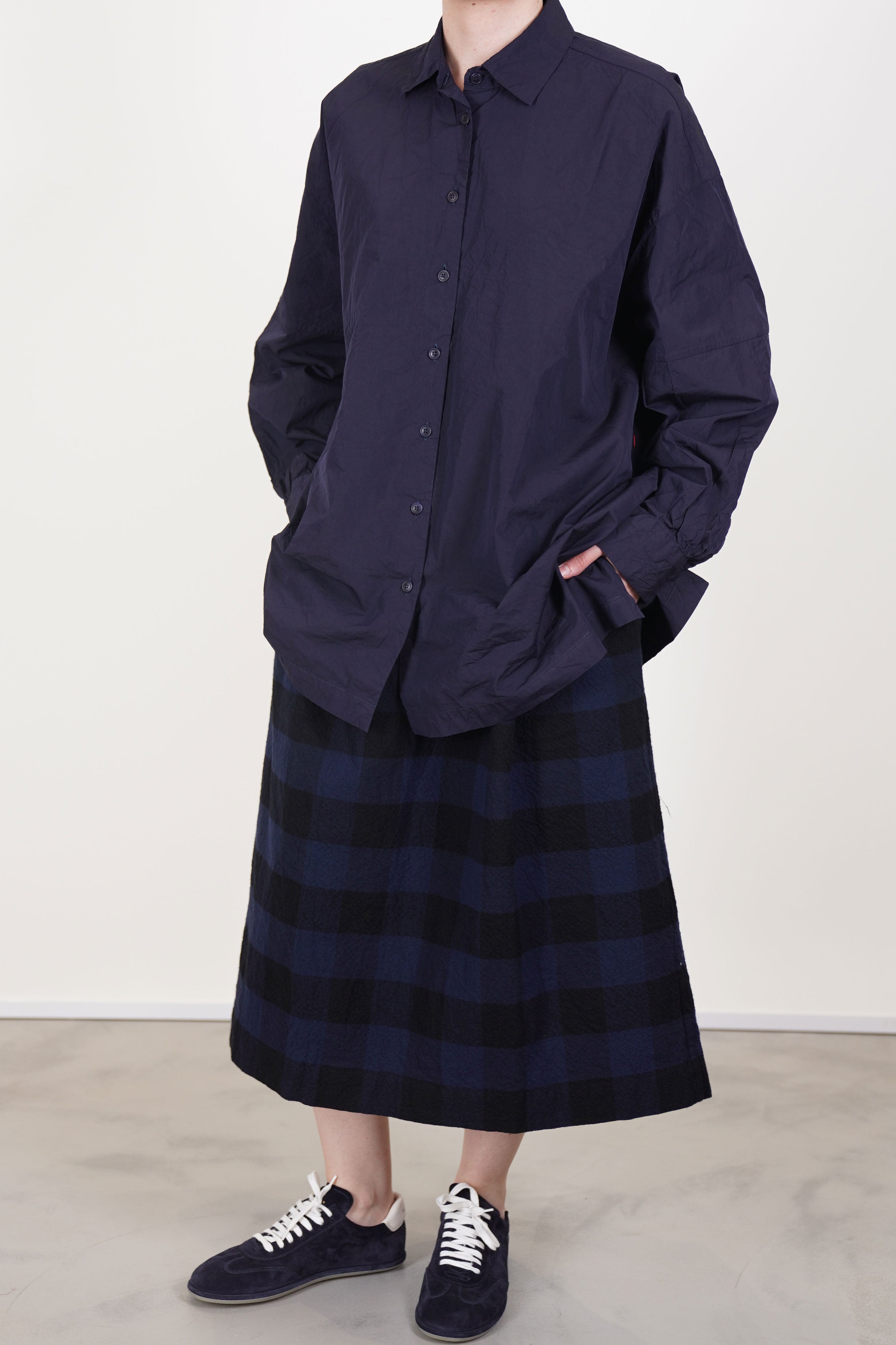 element shirt taff silk navy orfc020