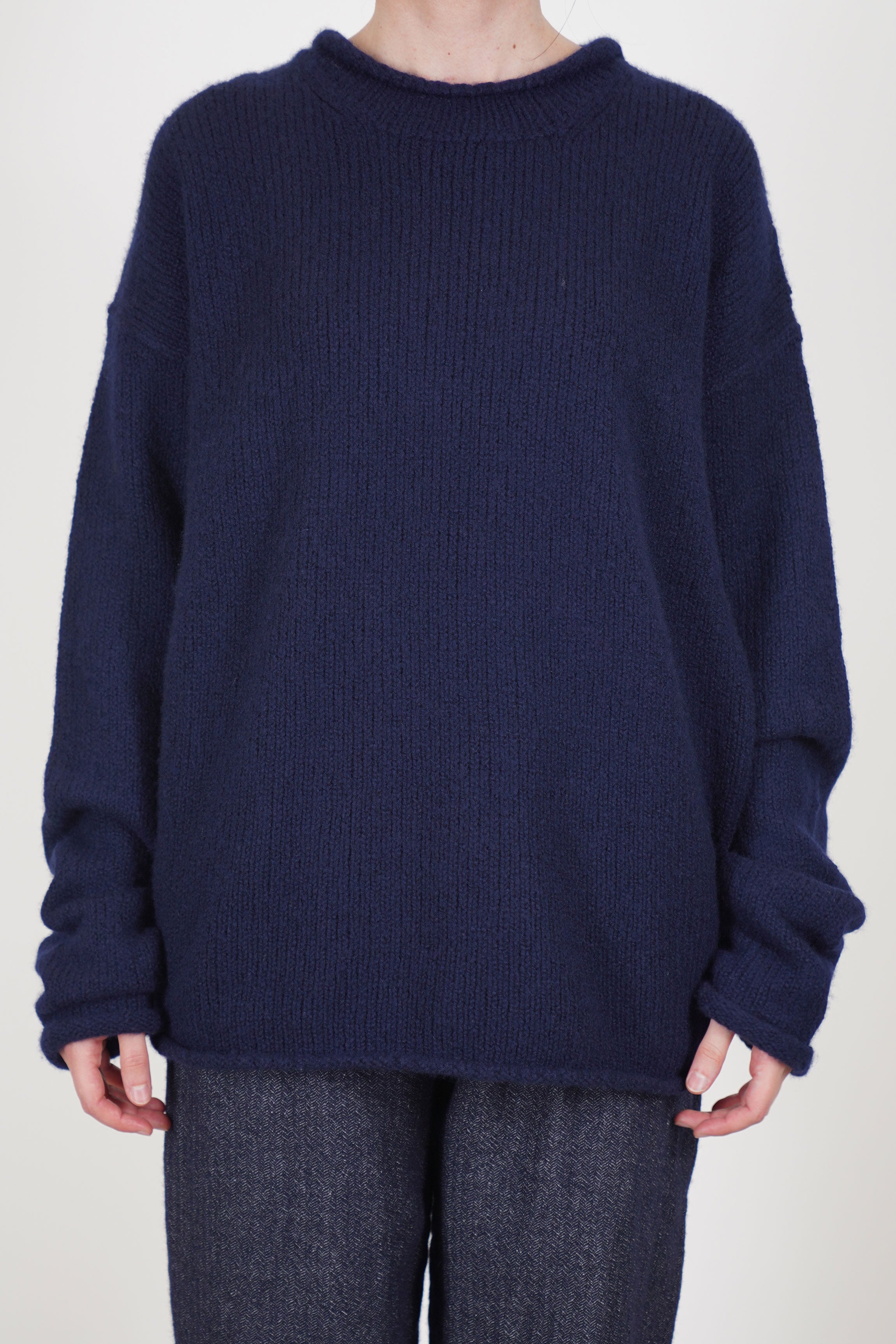 softy jumper wool cash navy 25hk031