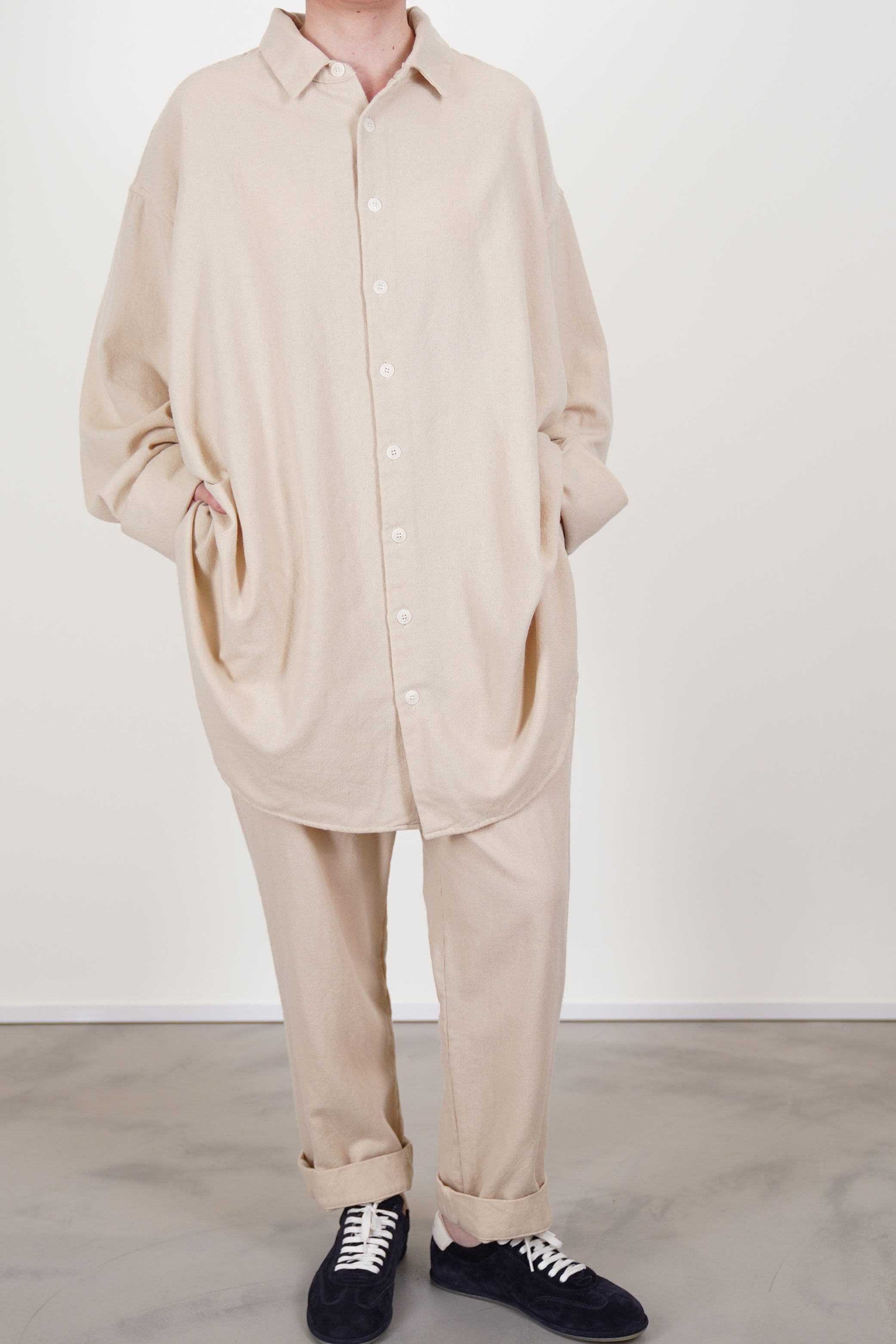 orsan shirt cash wool ecru orfc017