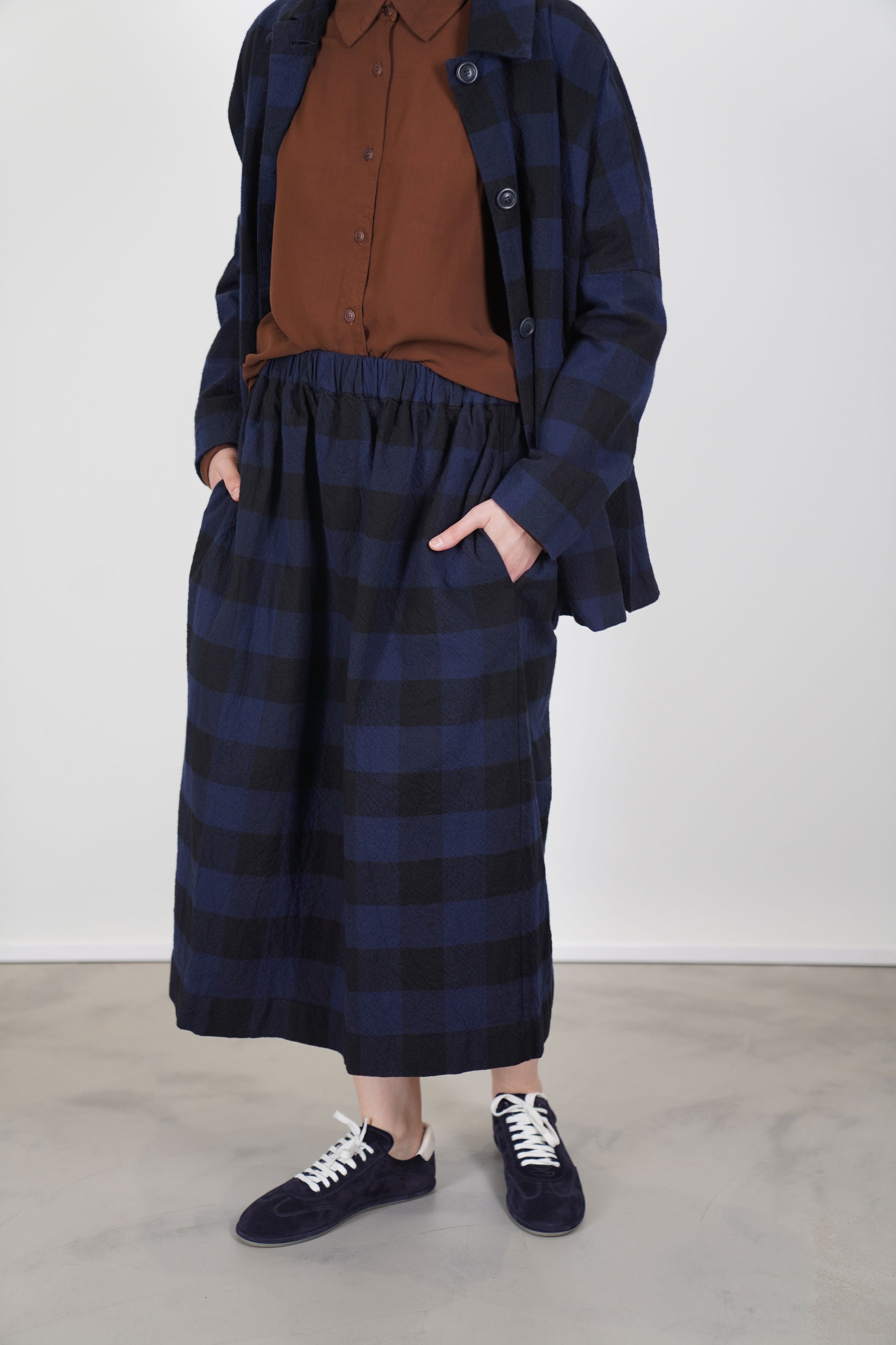 simple skirt navy orfj009