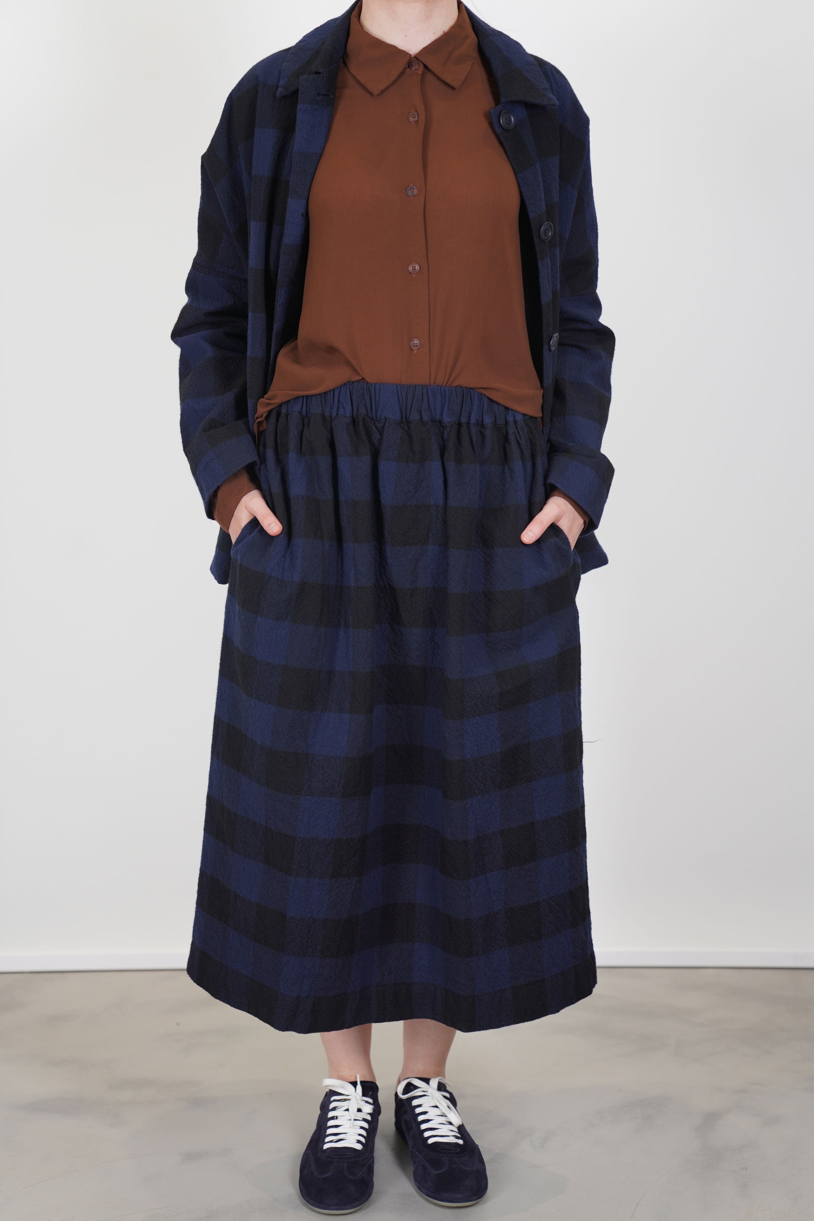 simple skirt navy orfj009