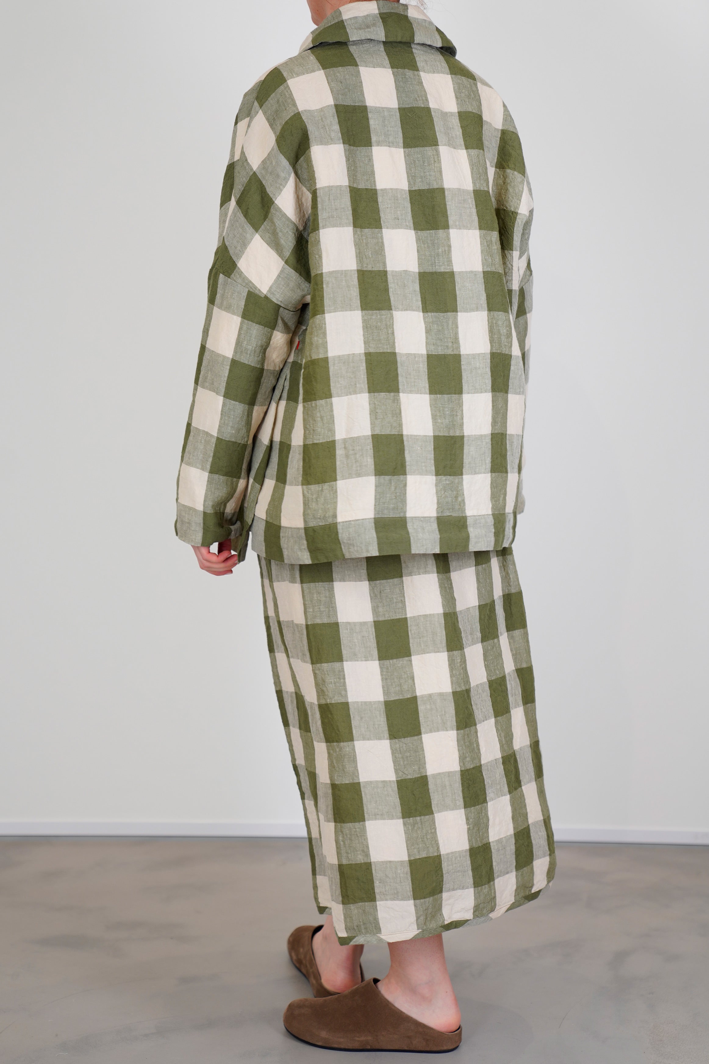 sunny bab jacket green check