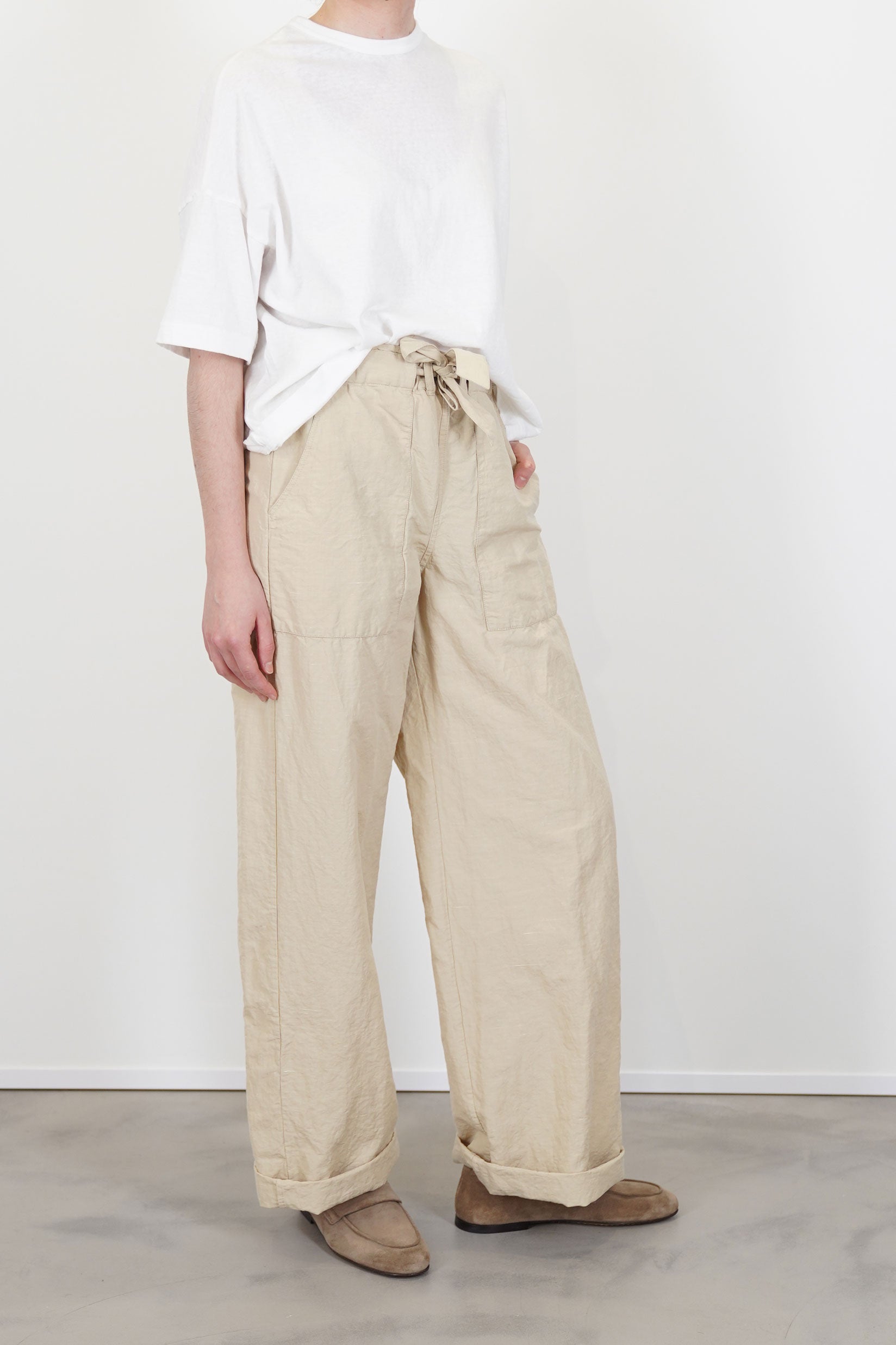 casey casey row pant rugger ivory | carrousel the store