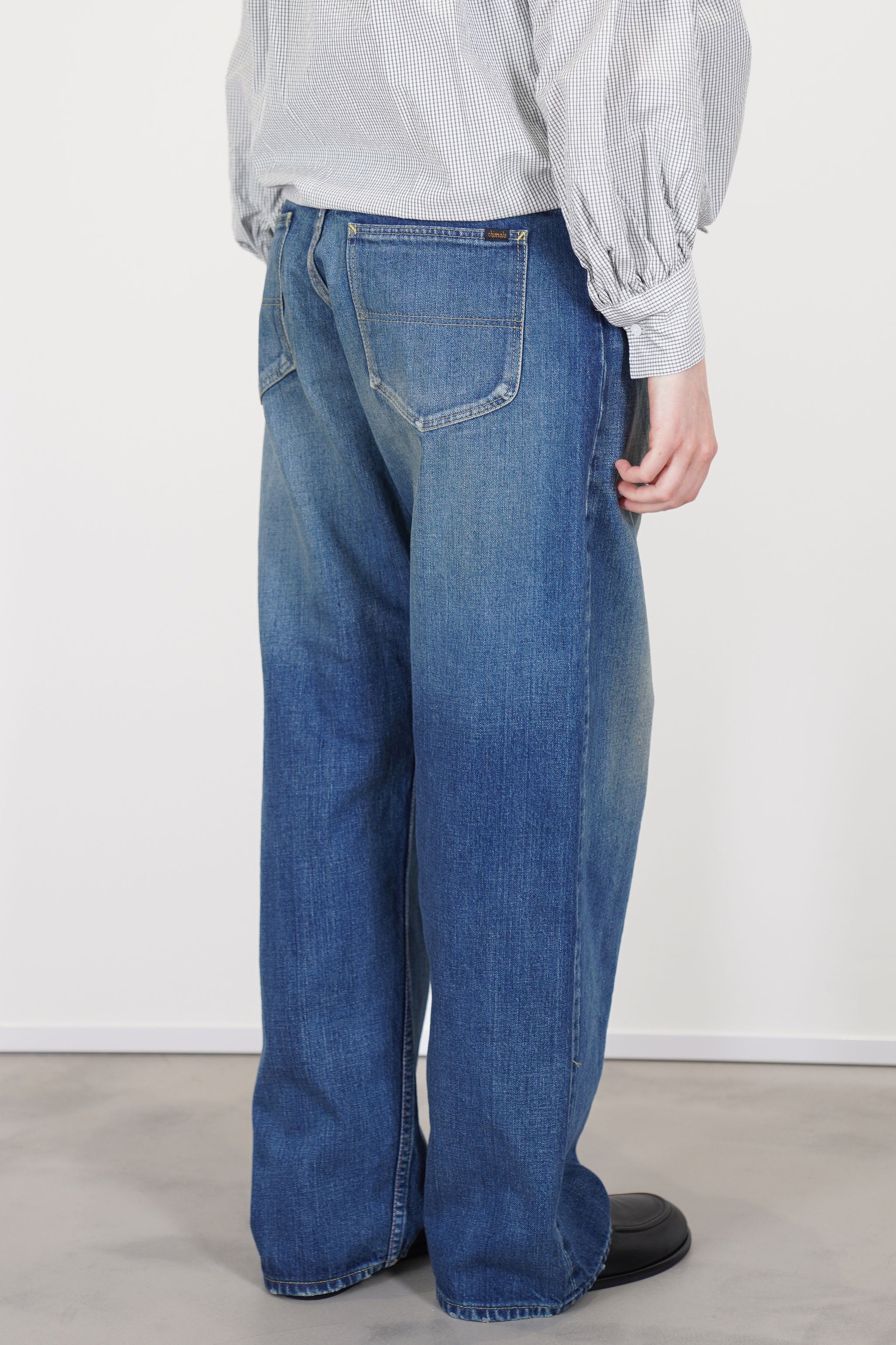 cs40-wp12 ranch selvedge denim pants dark wash