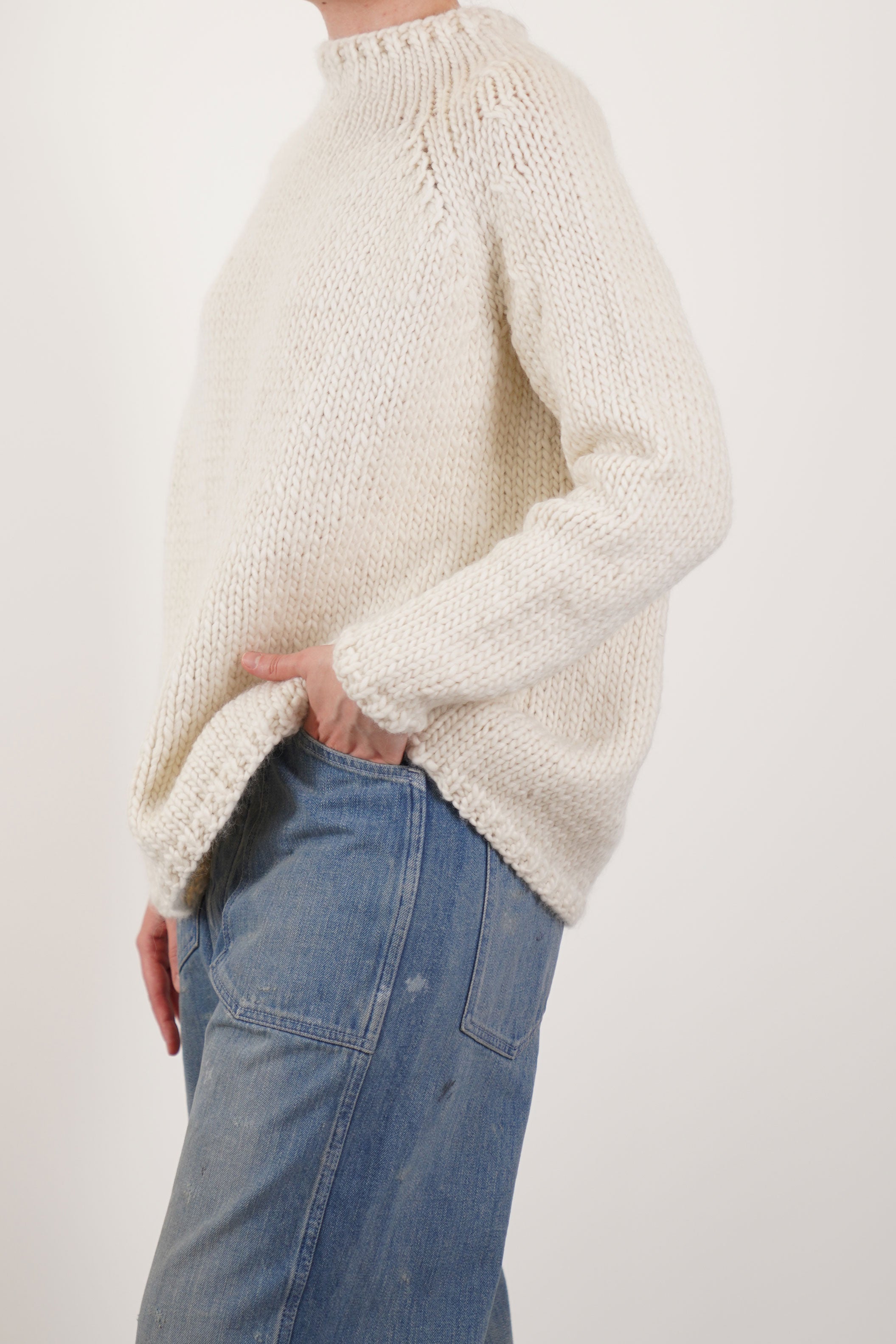 cs40-mp12 army style denim trousers light vintage