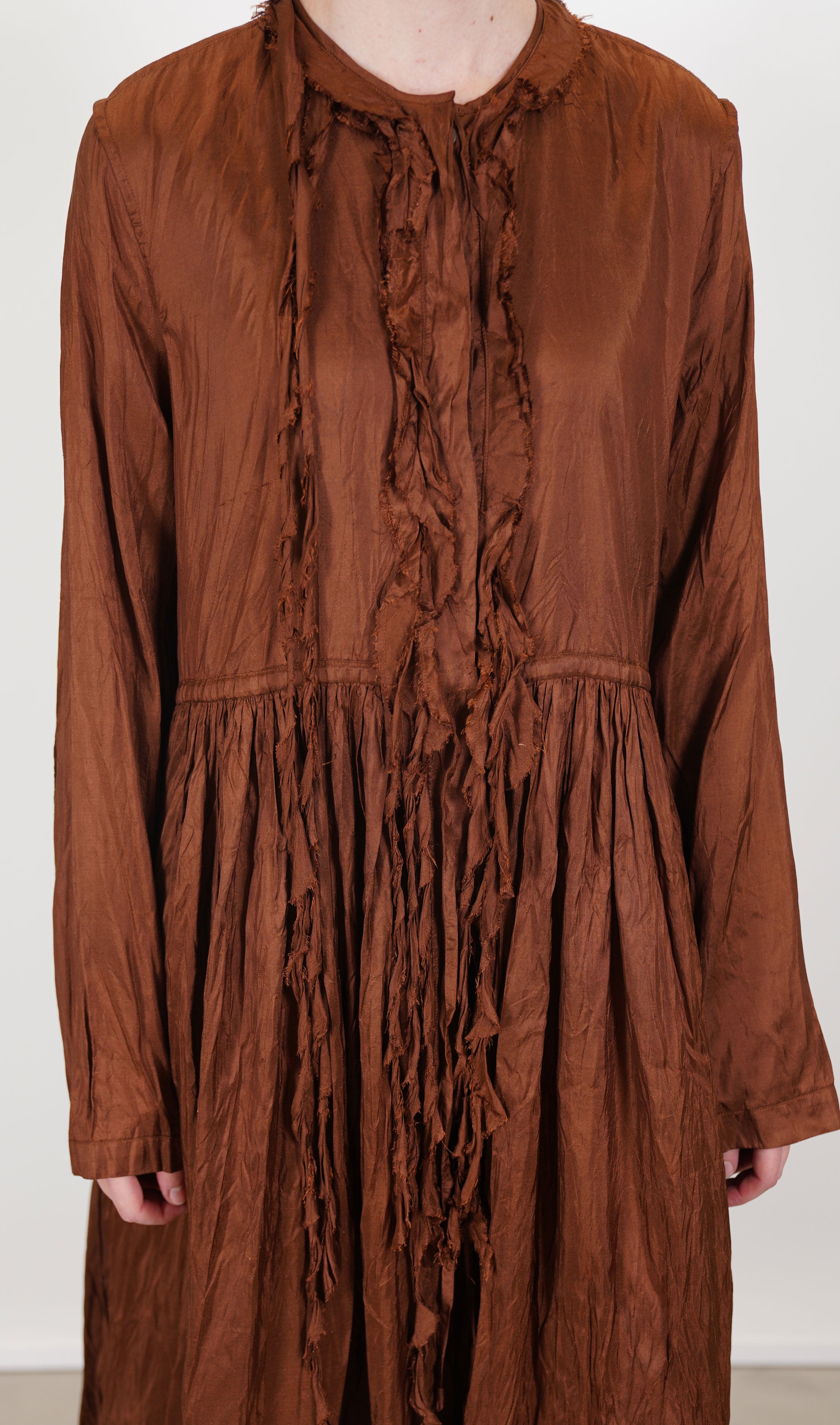 silk dress terracotta