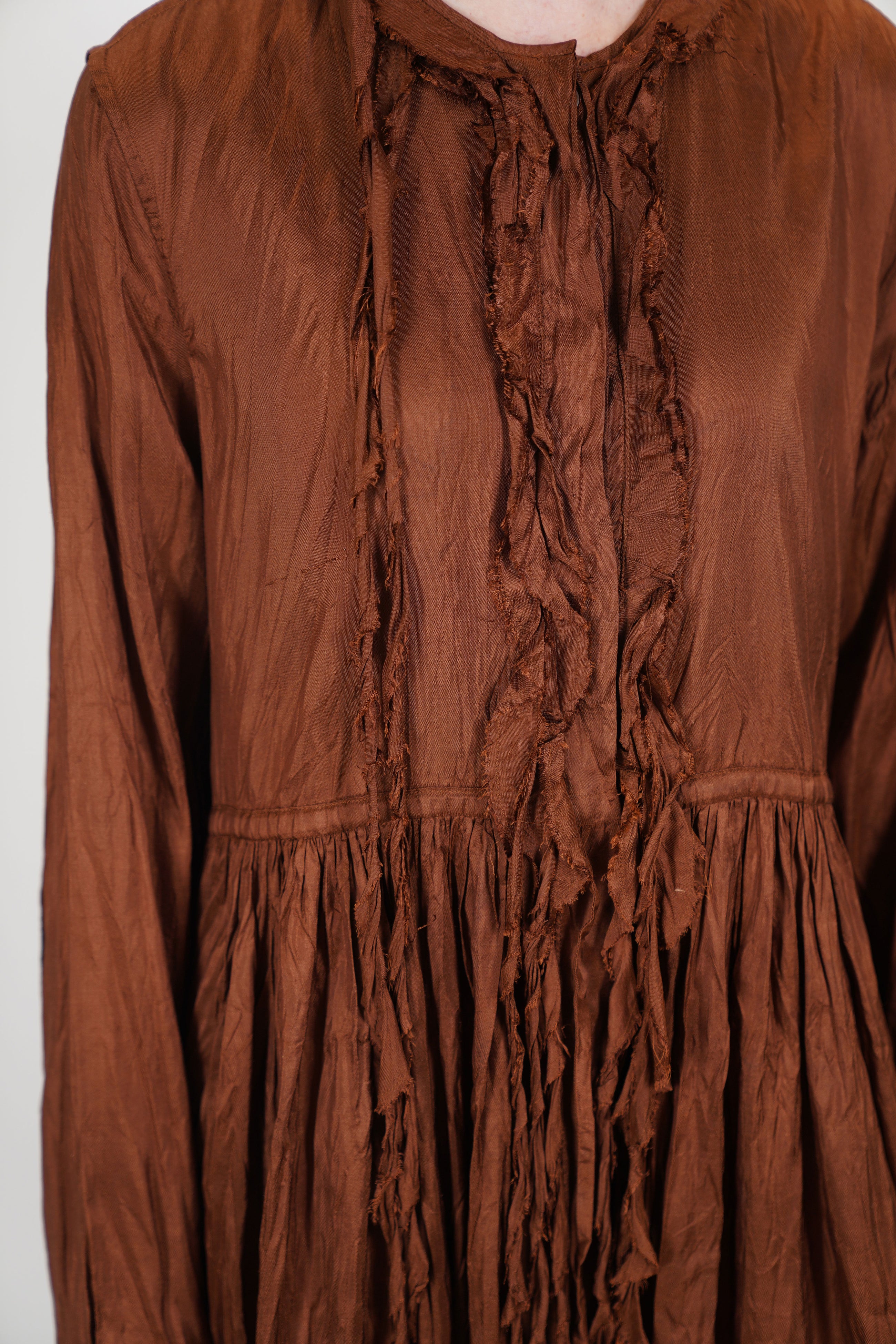 silk dress terracotta