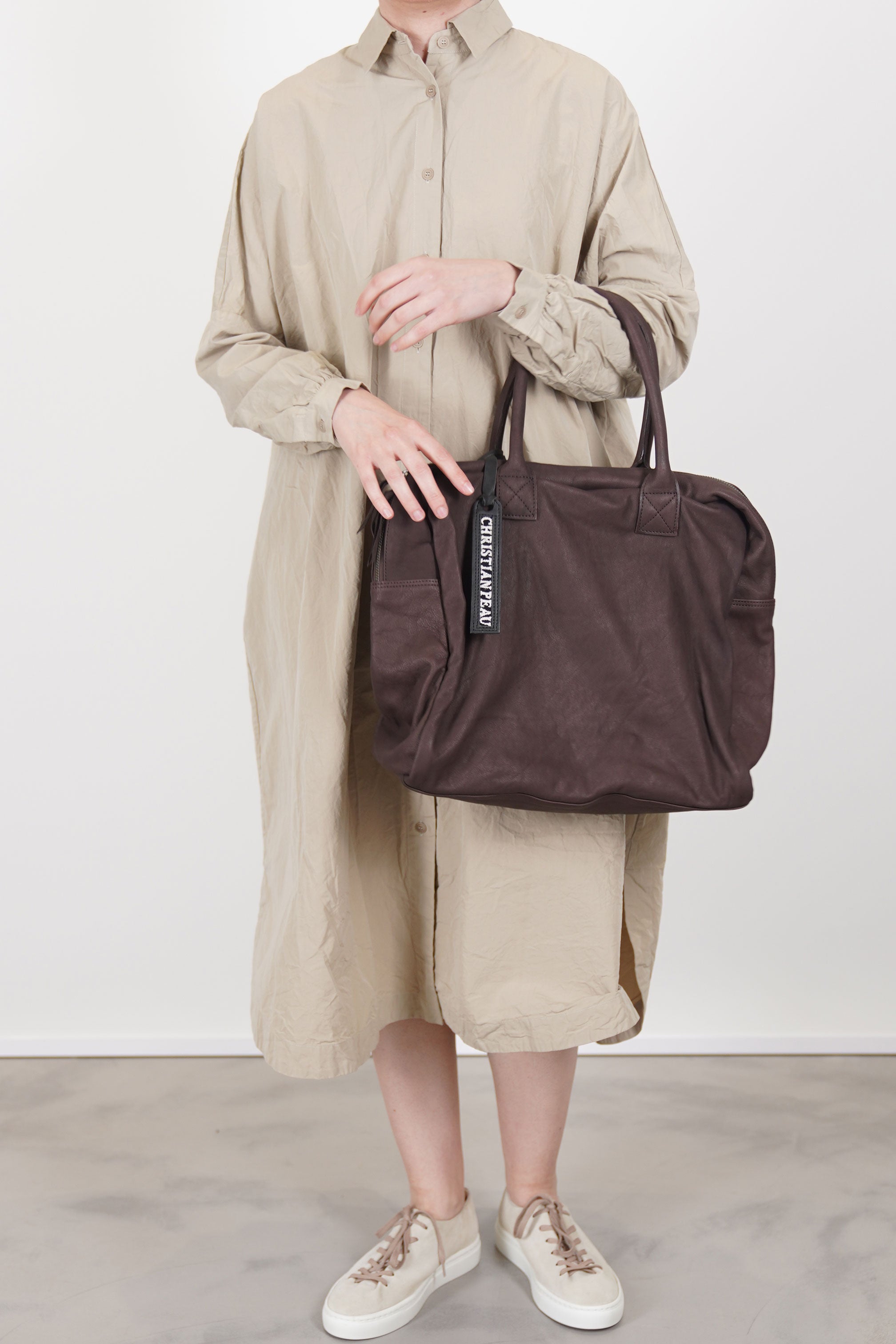 soft leather bag dark brown