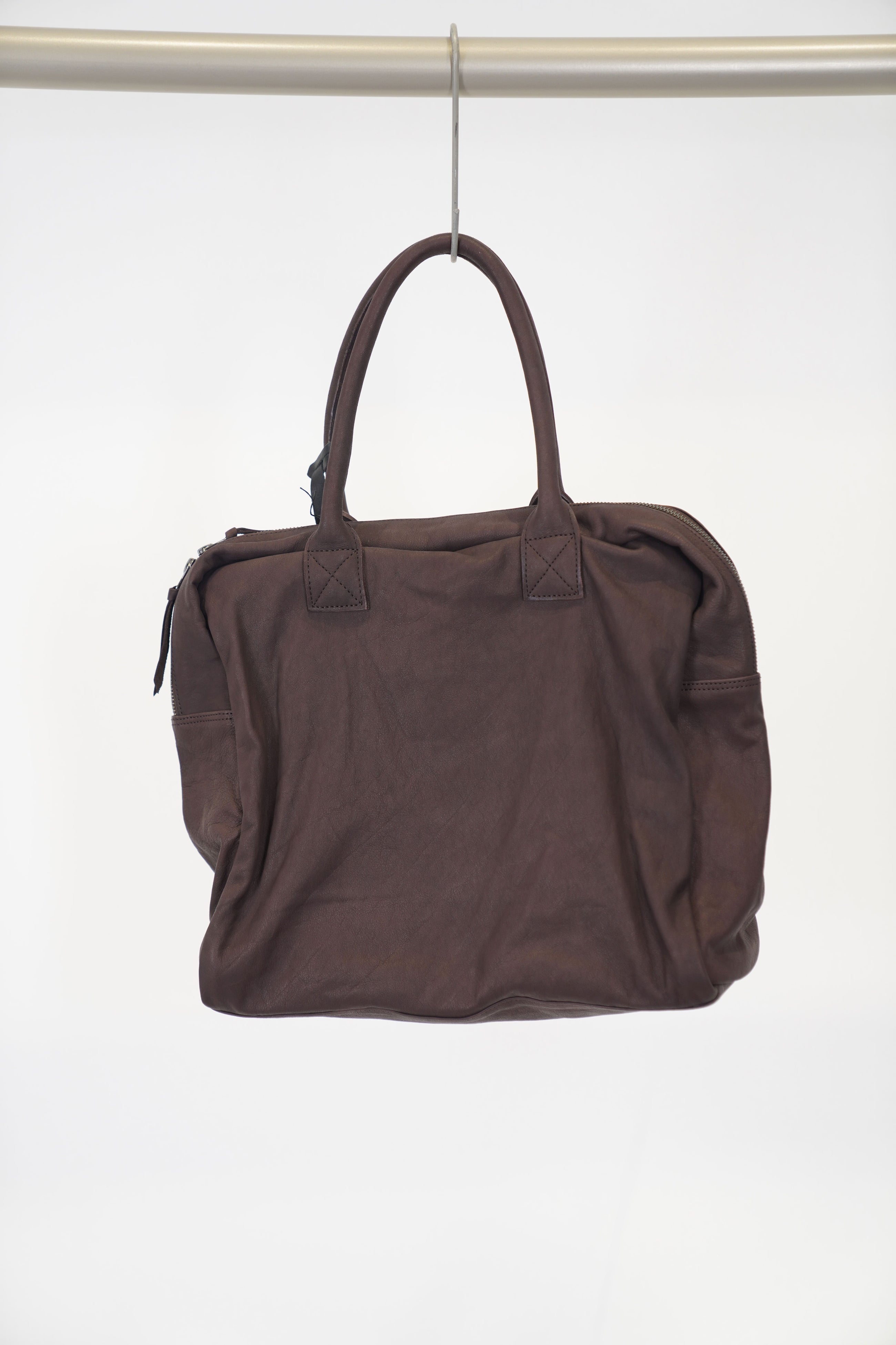 soft leather bag dark brown