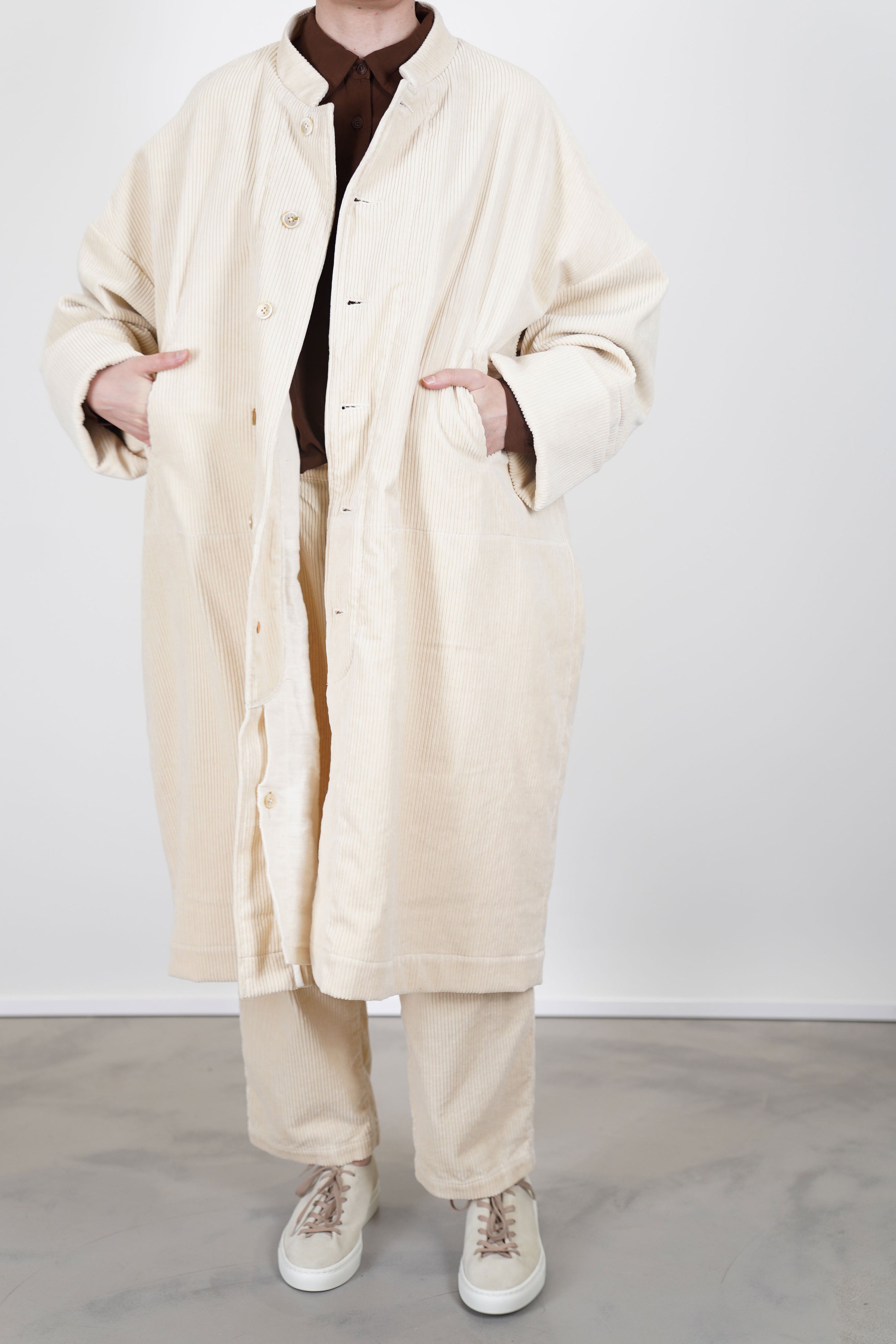 corduroy book orchestra coat wheat ecru