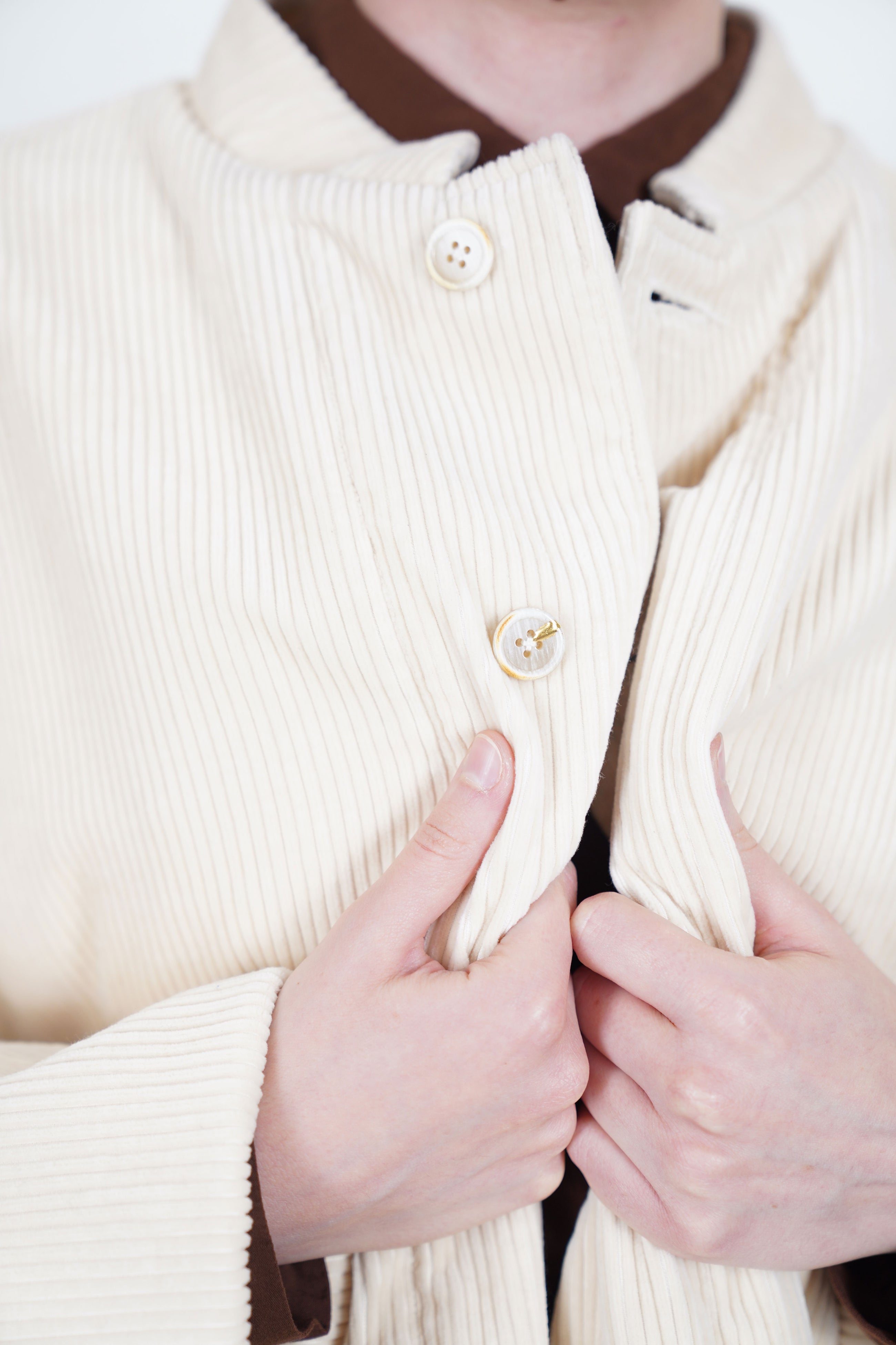 corduroy book orchestra coat wheat ecru