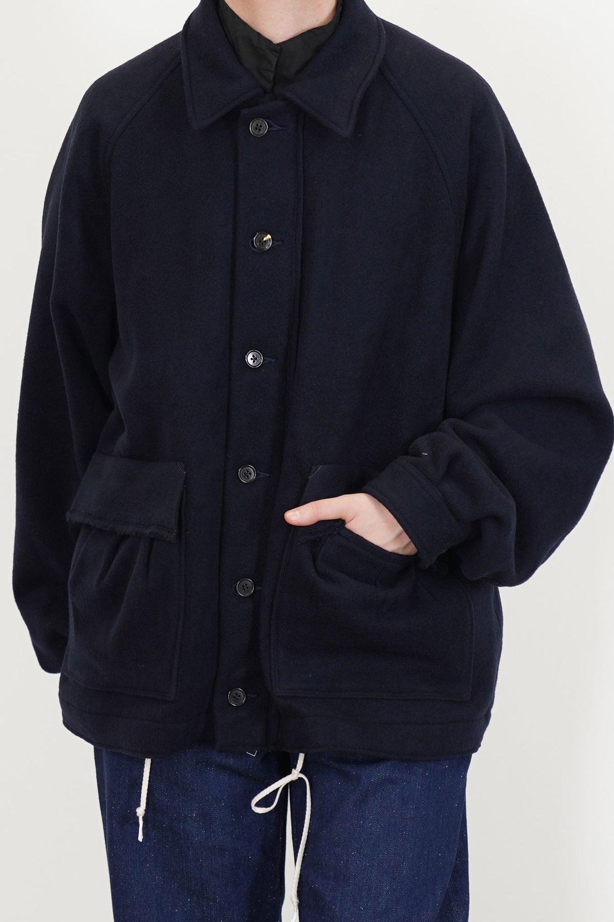 cashmere endroll swing jazz jacket perfect blue