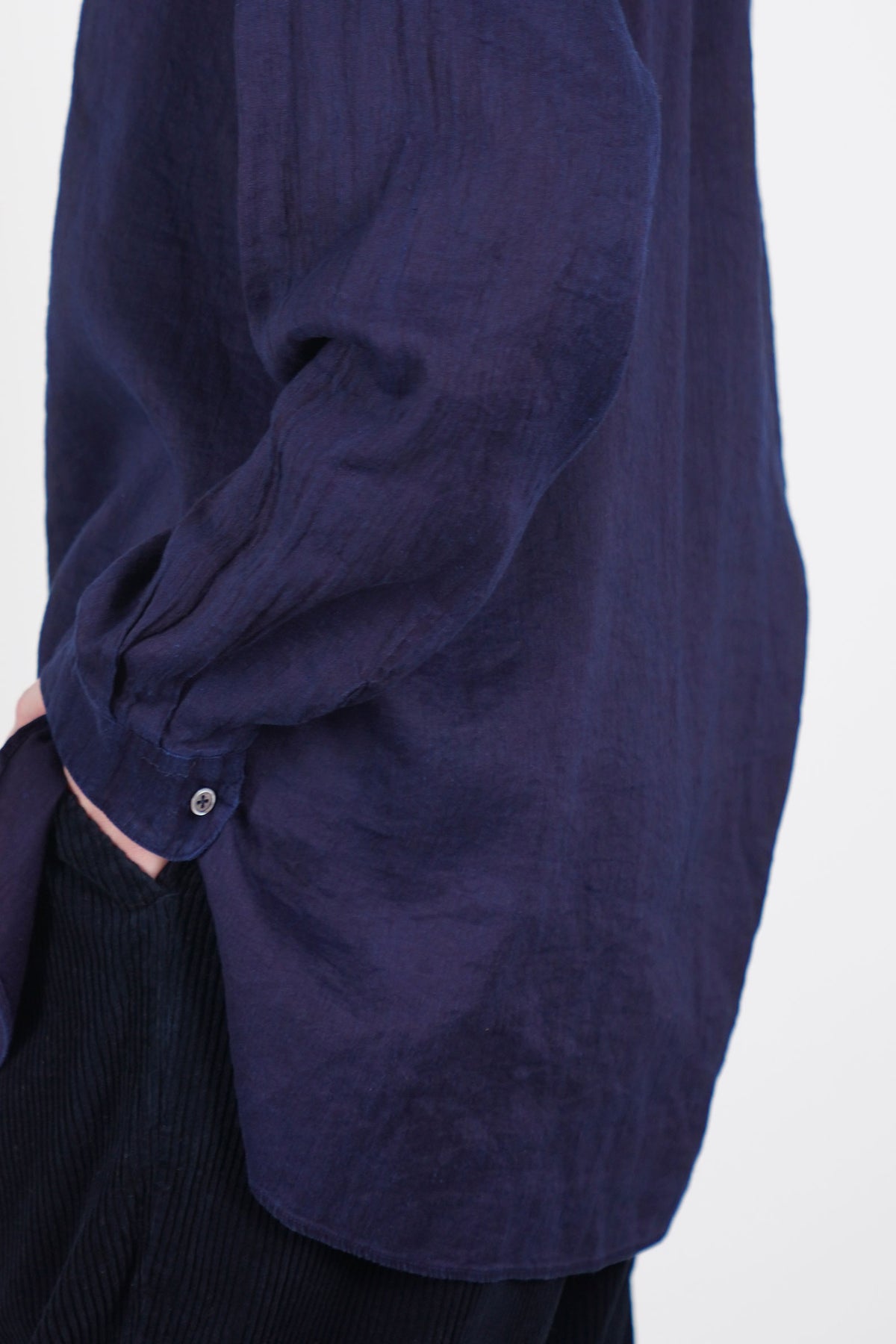 champetre bouquet shirt cotton hemp authentic indigo