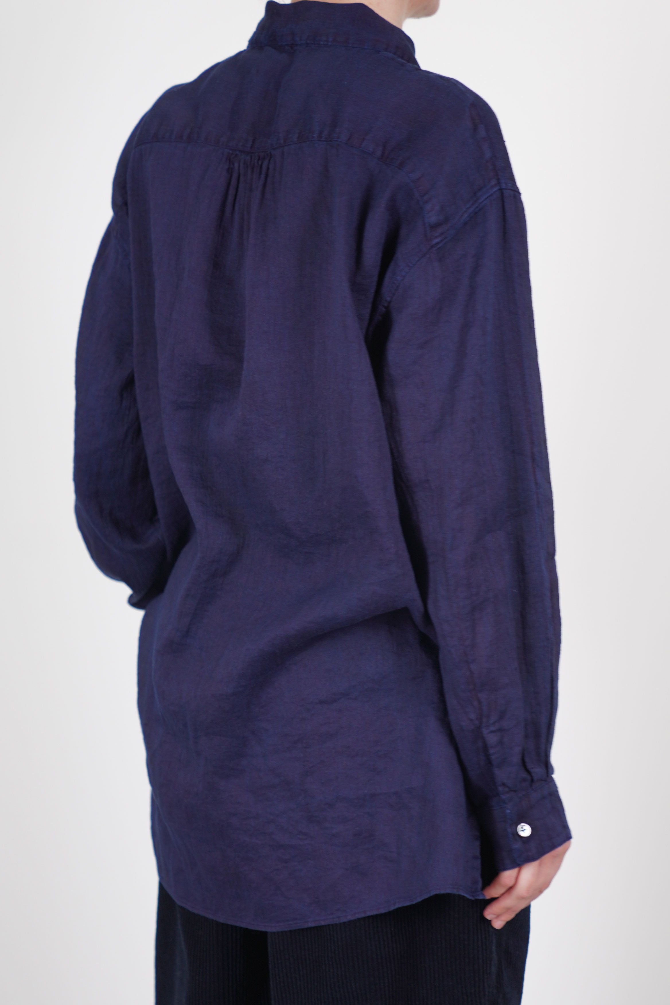 champetre bouquet shirt cotton hemp authentic indigo