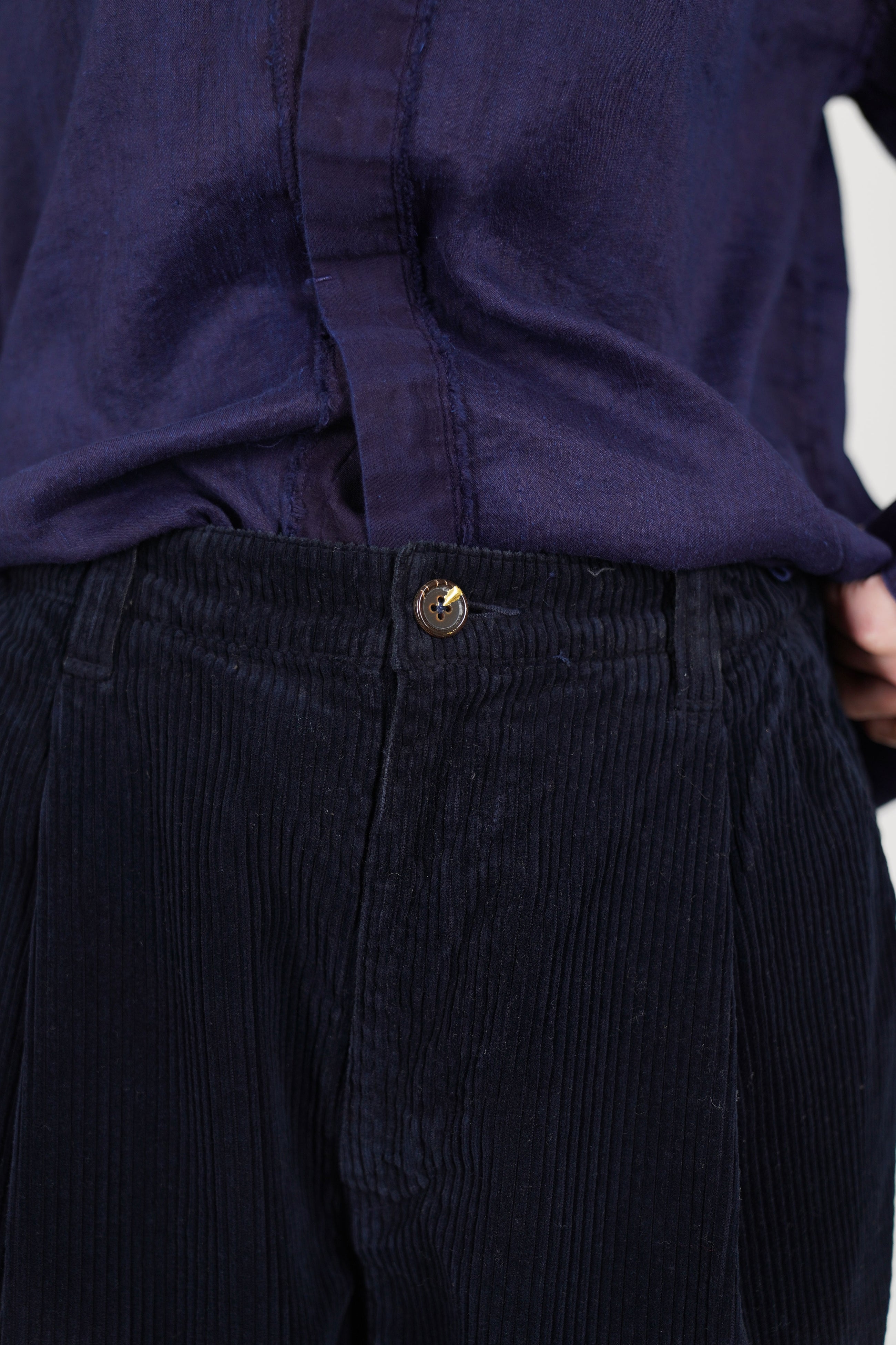 corduroy gurhka pants mordant indigo