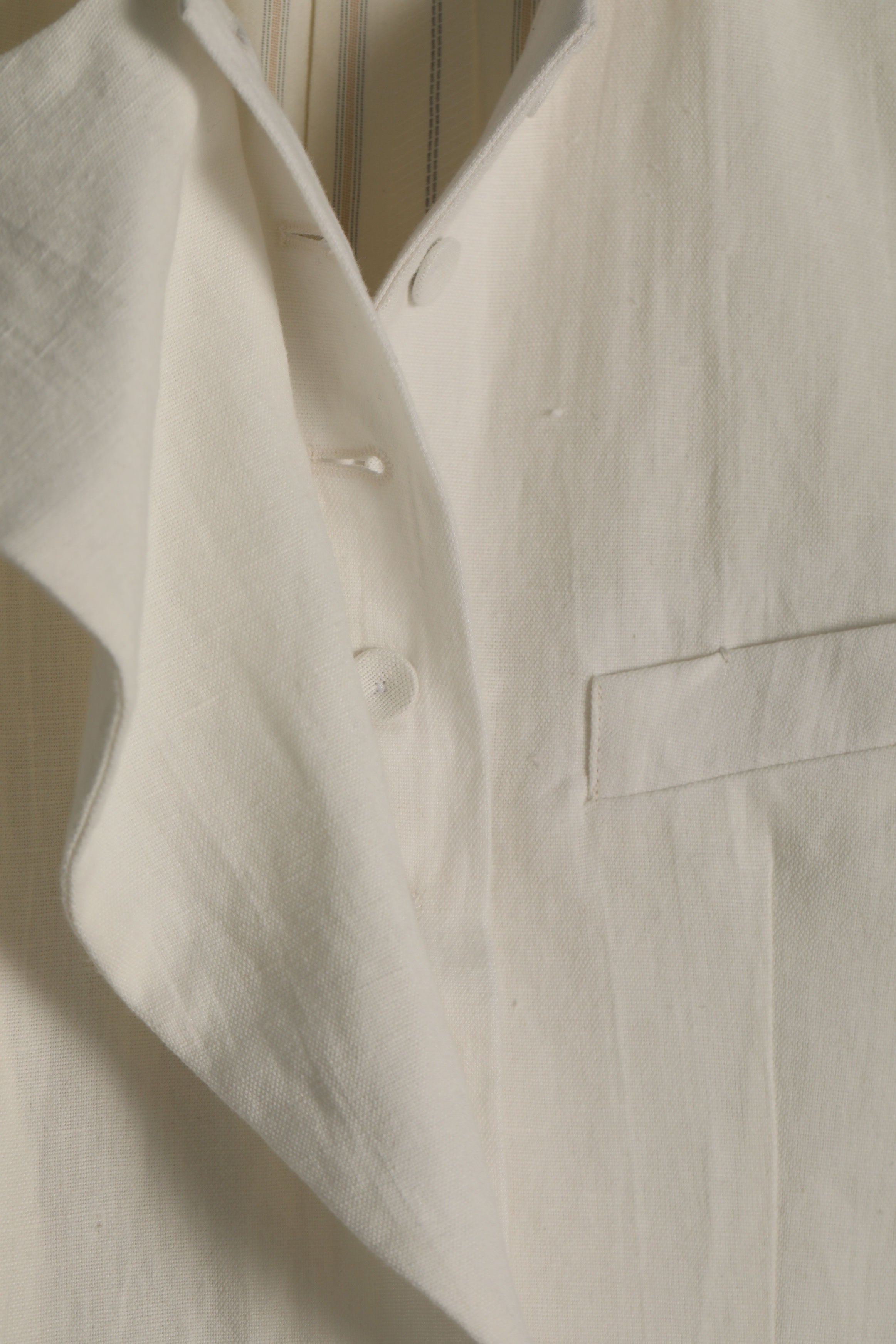 cotton linen waistcoat gertrude off-white