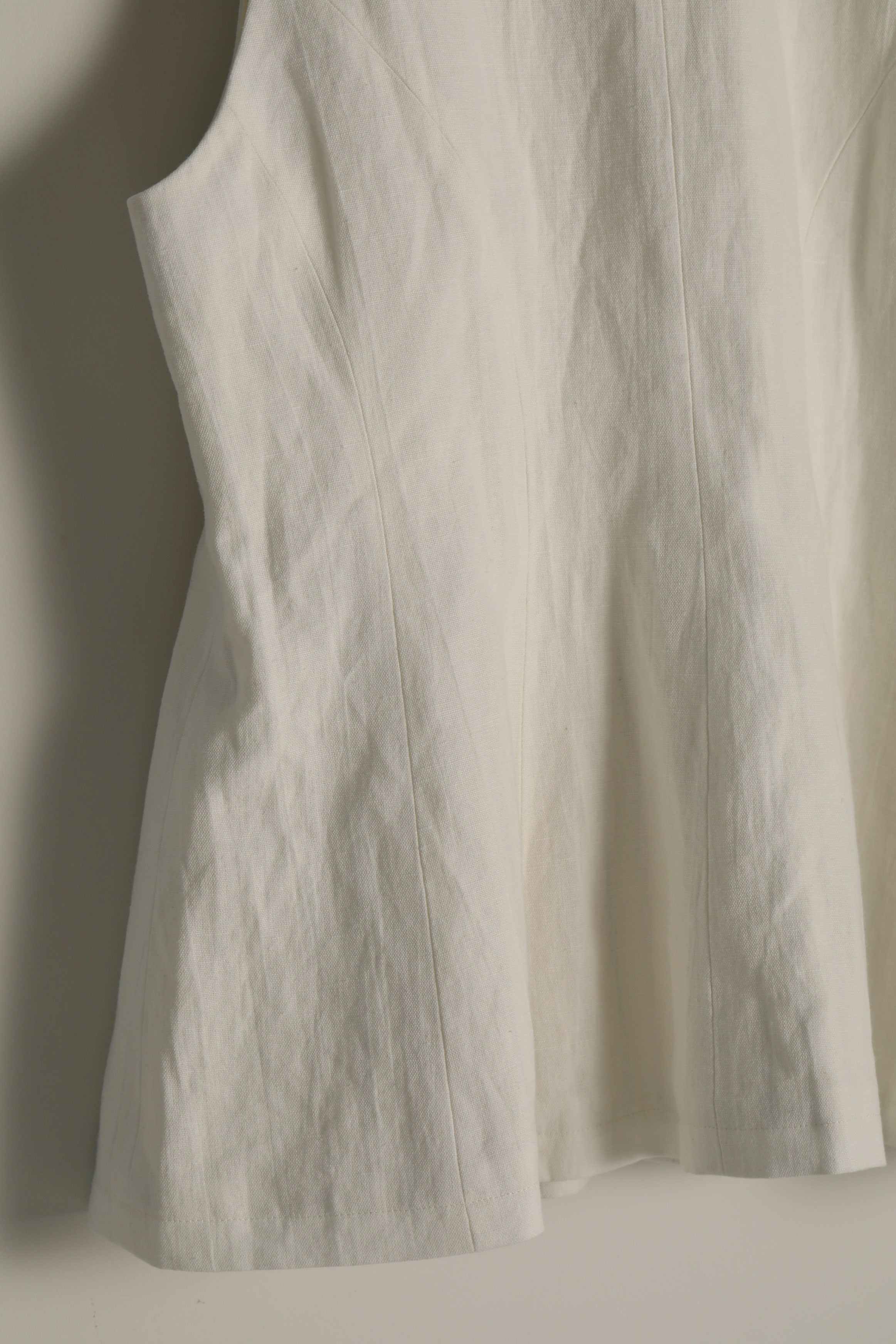 cotton linen waistcoat gertrude off-white