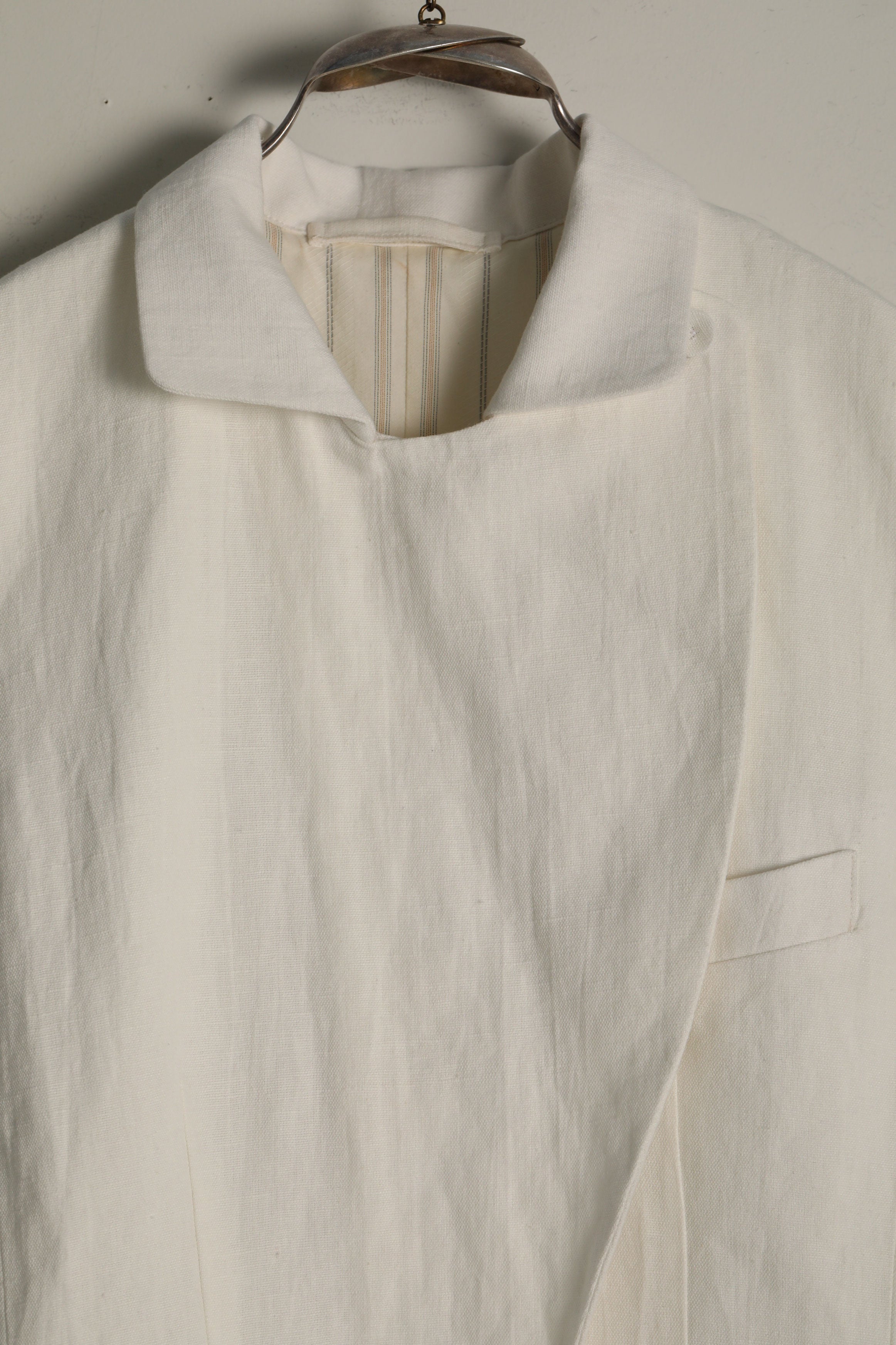 cotton linen waistcoat gertrude off-white