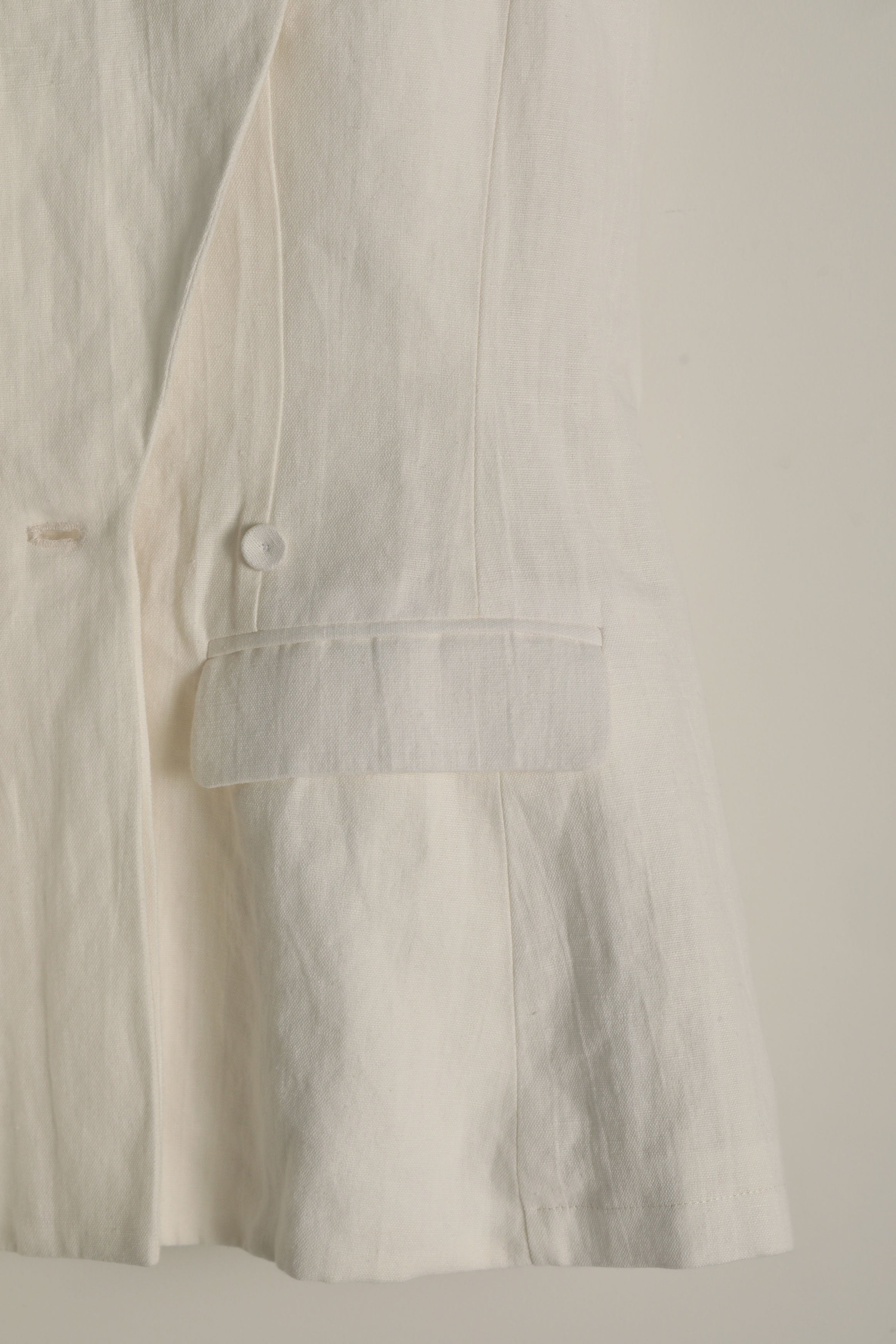 cotton linen waistcoat gertrude off-white