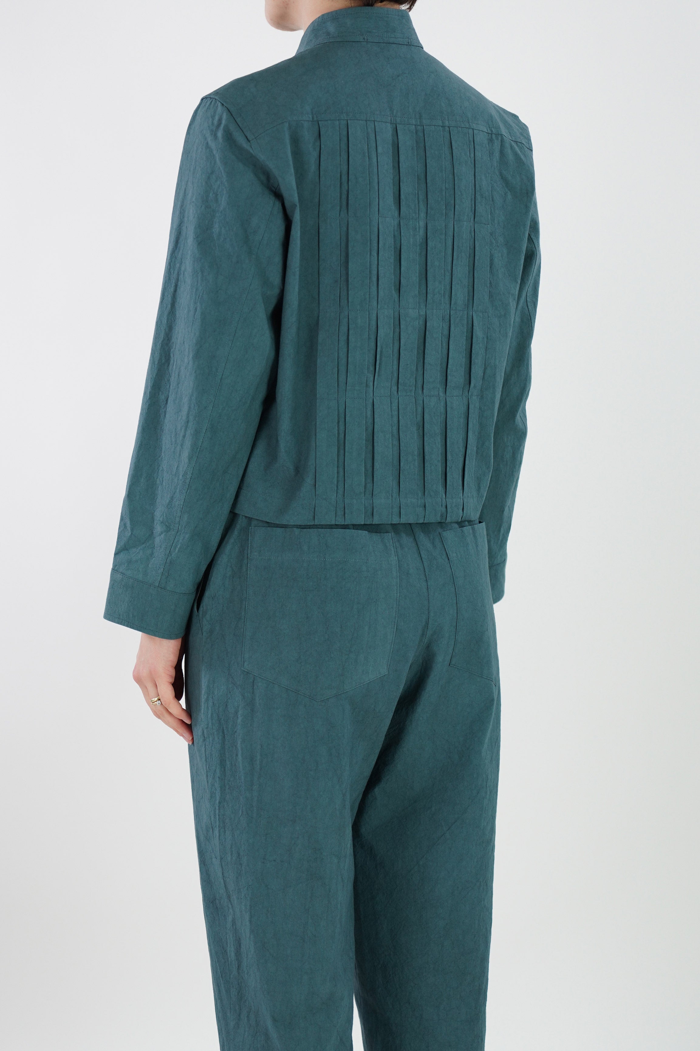 cropped jacket gilda smoke blue