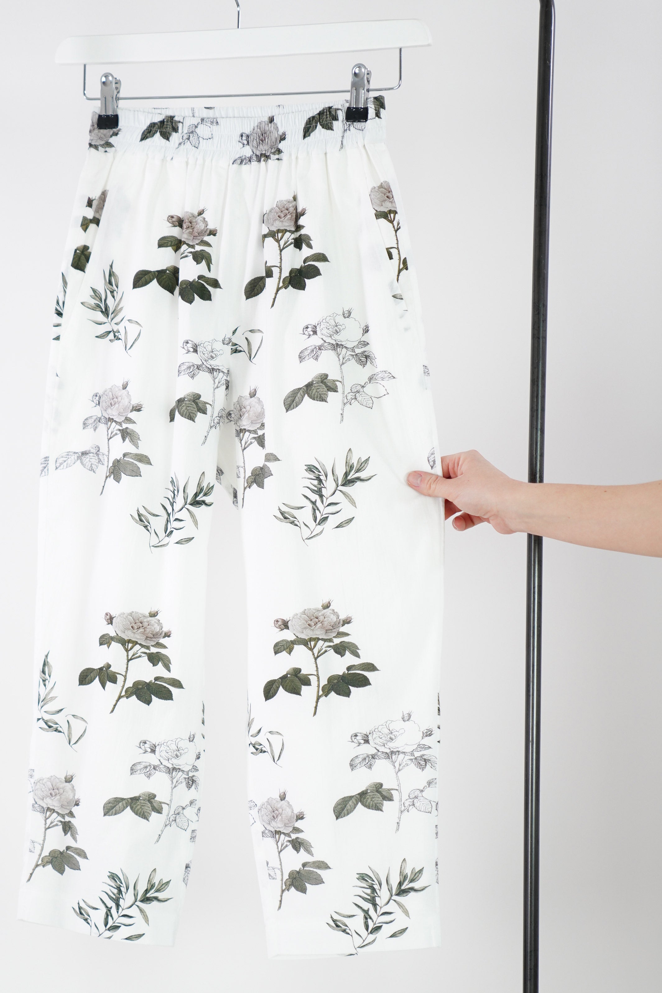 cropped pants pauline white x rose