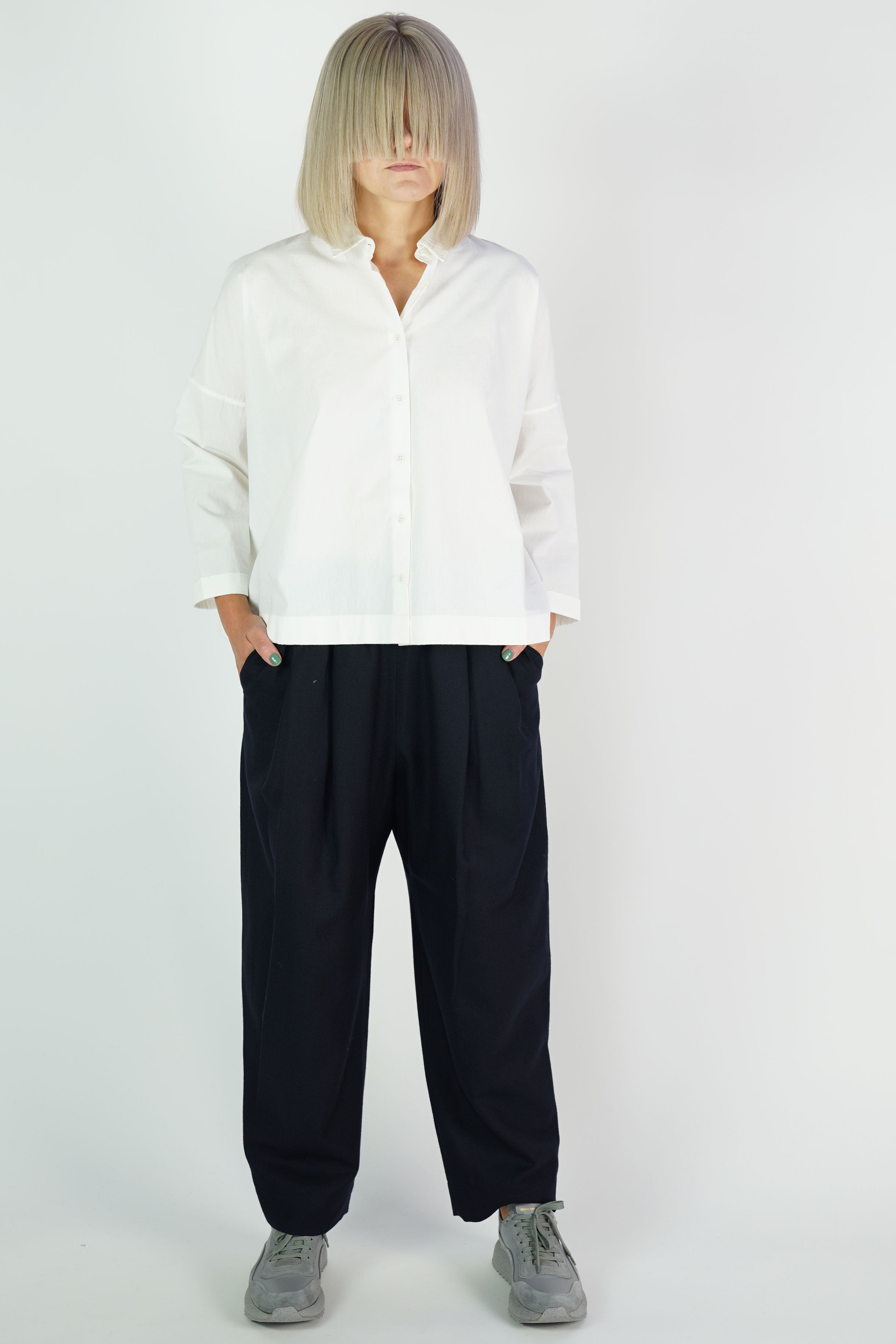 pants petrus gabardine wool dark navy