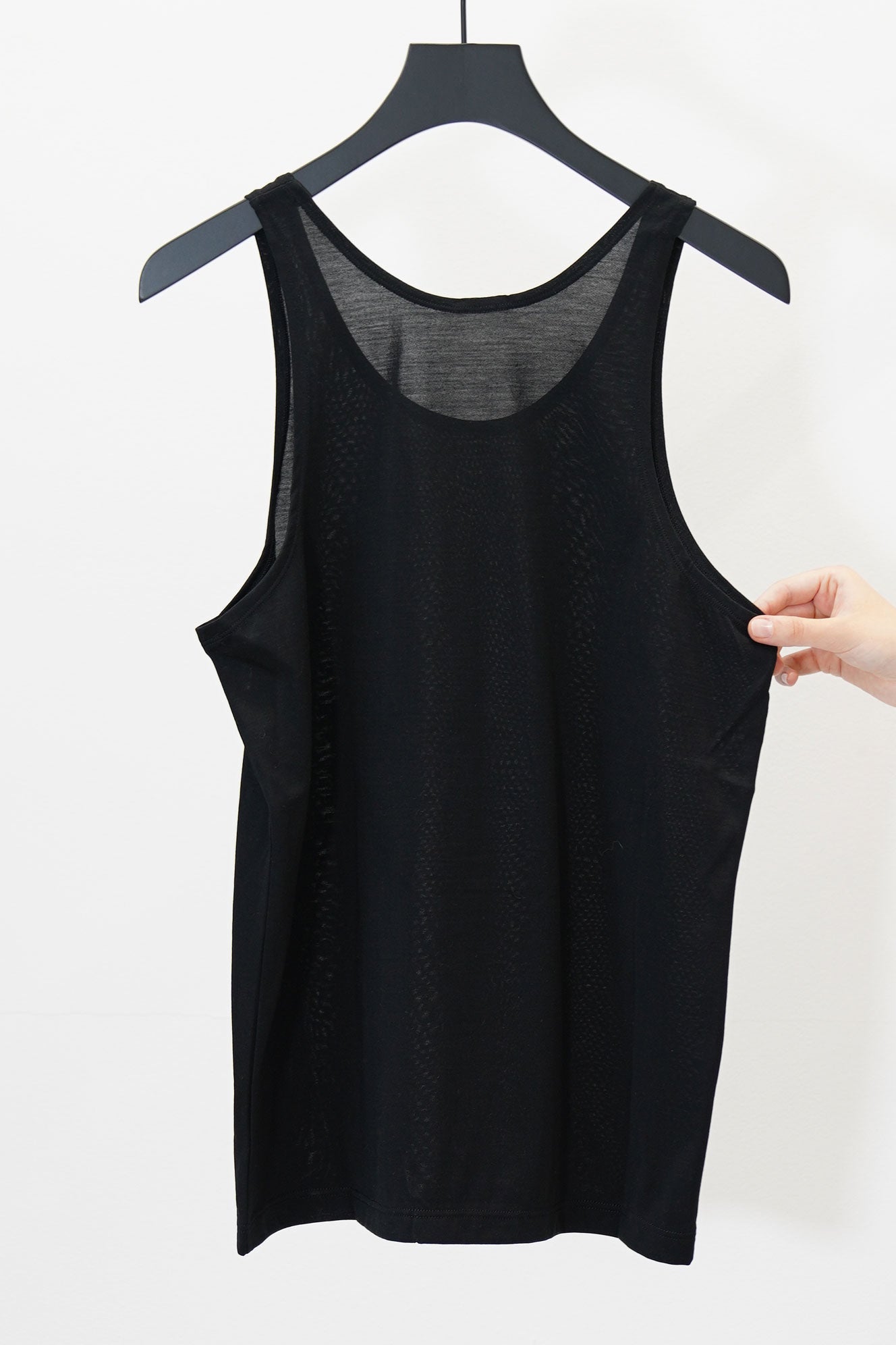 tank top silk jersey black