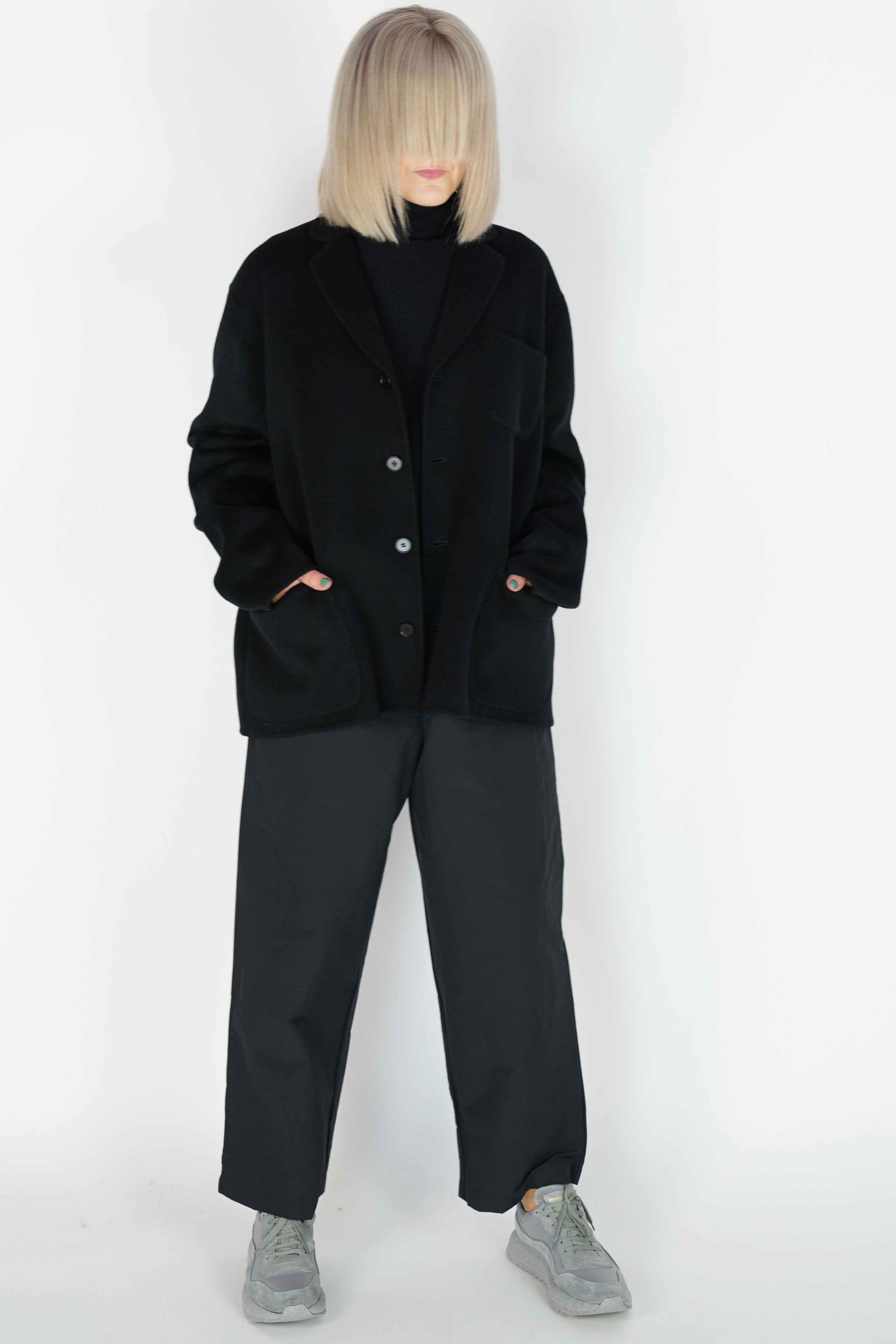 cashmere jacket shacash black