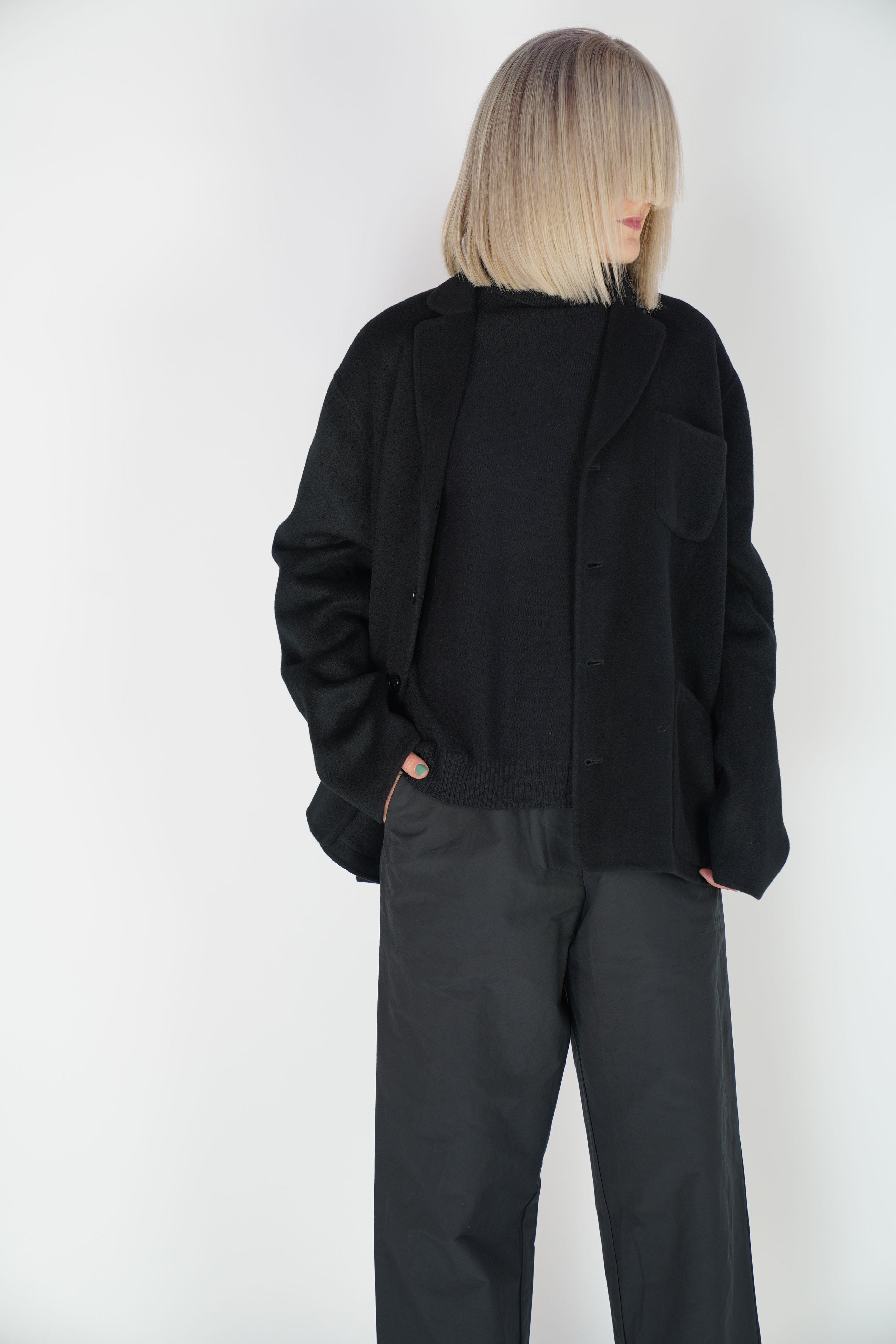 cashmere jacket shacash black