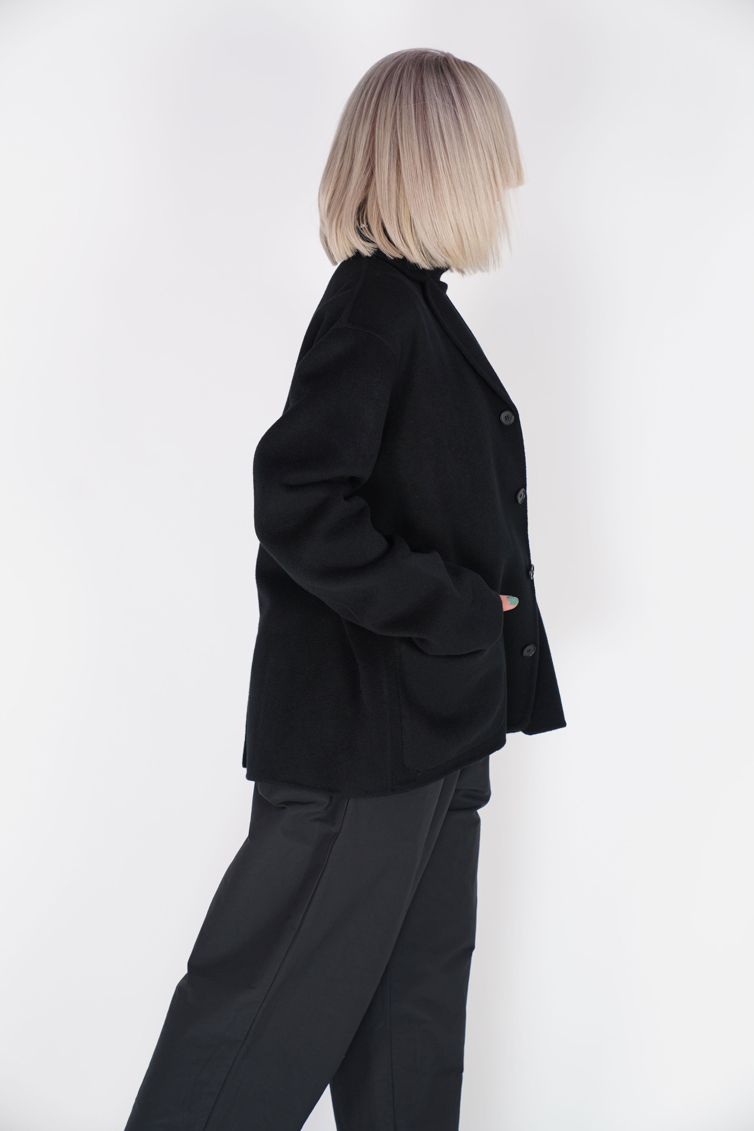 cashmere jacket shacash black