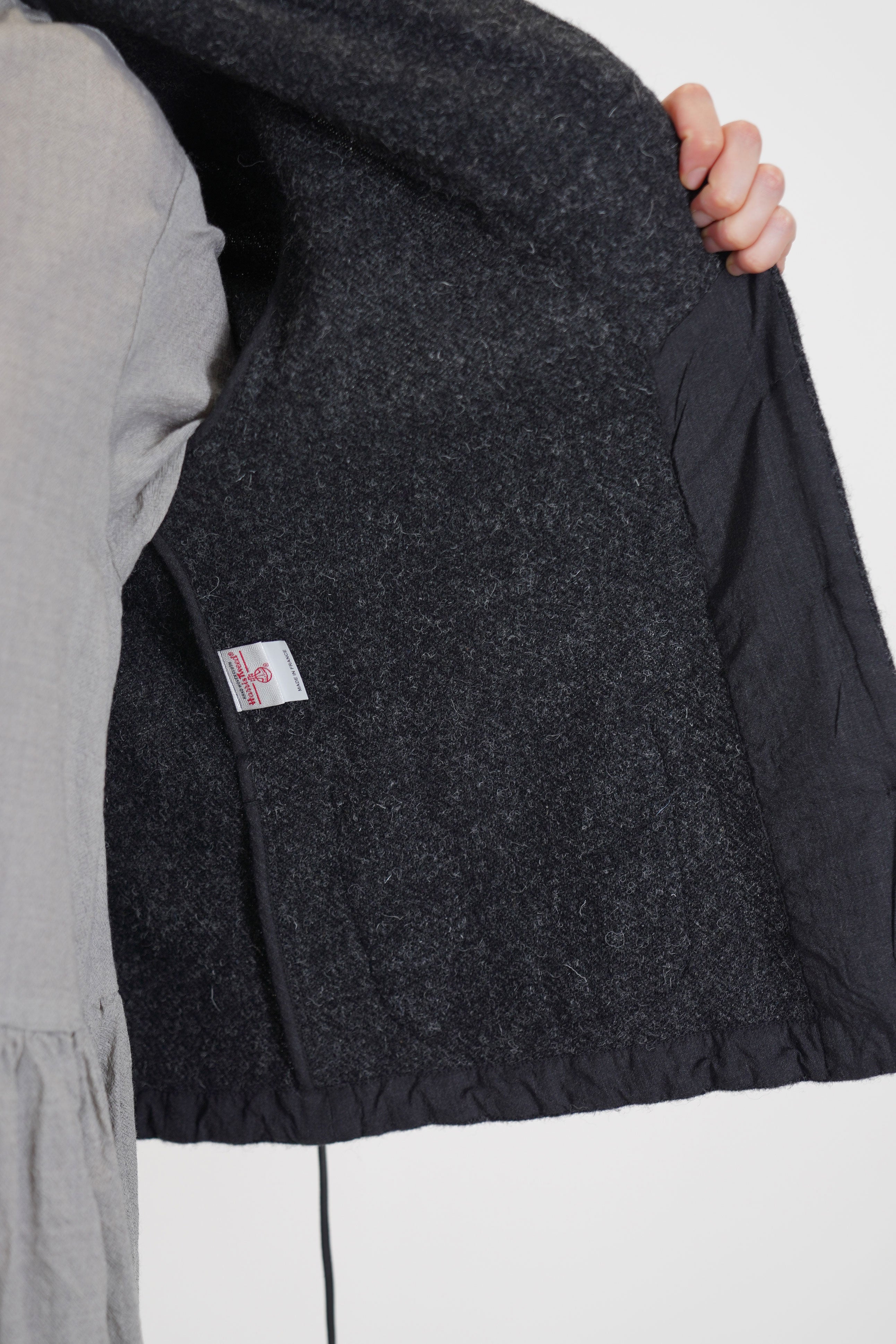 jacket tweedy wool graphite