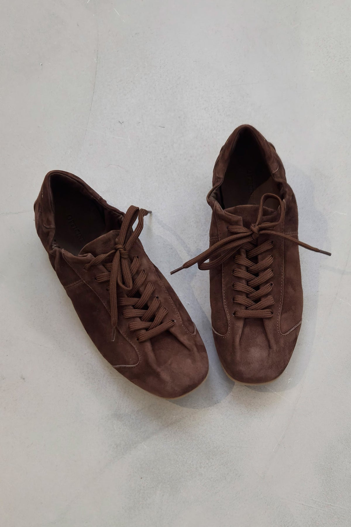 ballet 102 suede leather sneakers brown