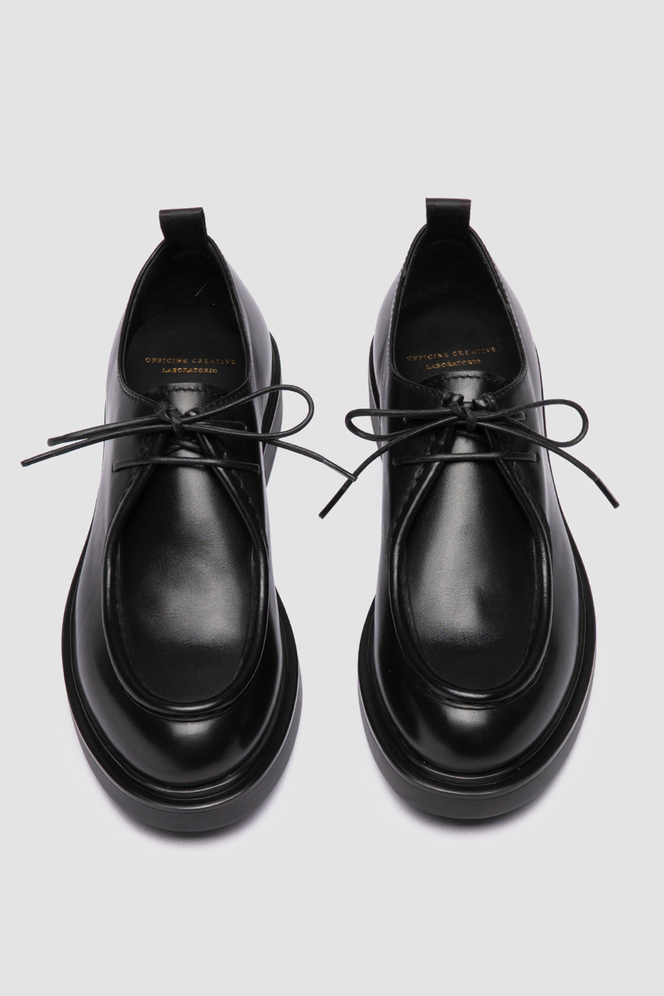 engineer 102 derby shoes black leather