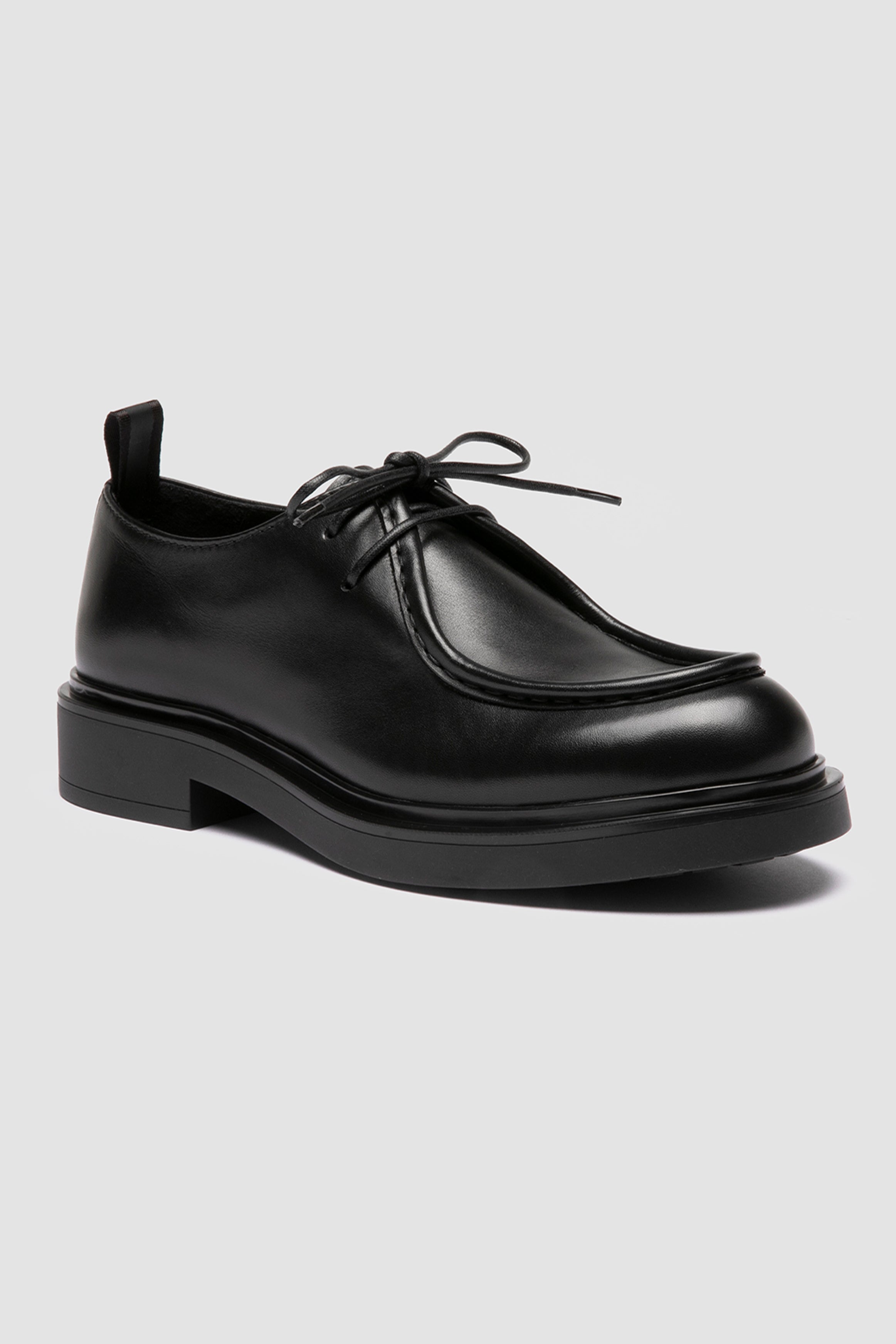 engineer 102 derby shoes black leather