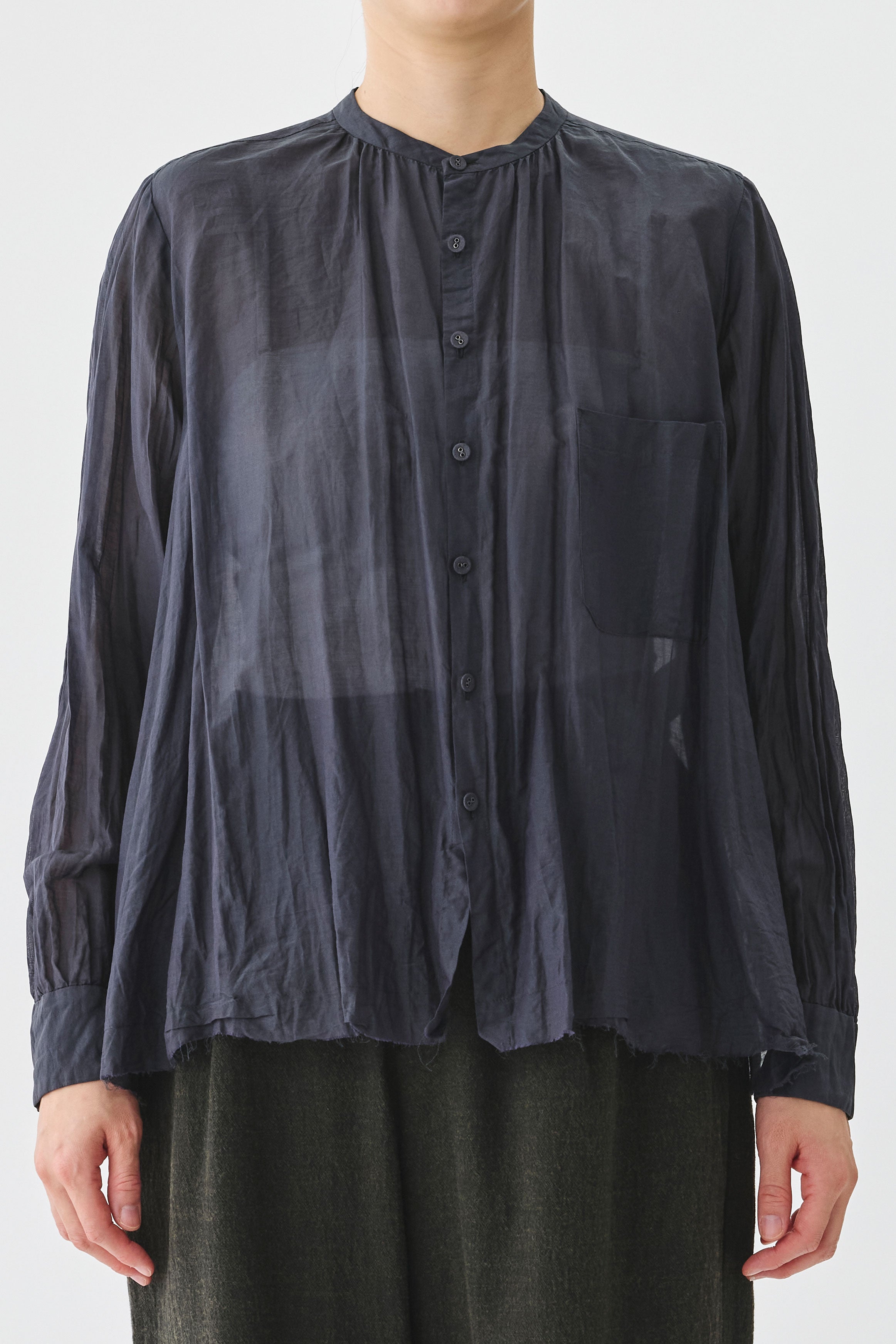 cotton silk blouse green