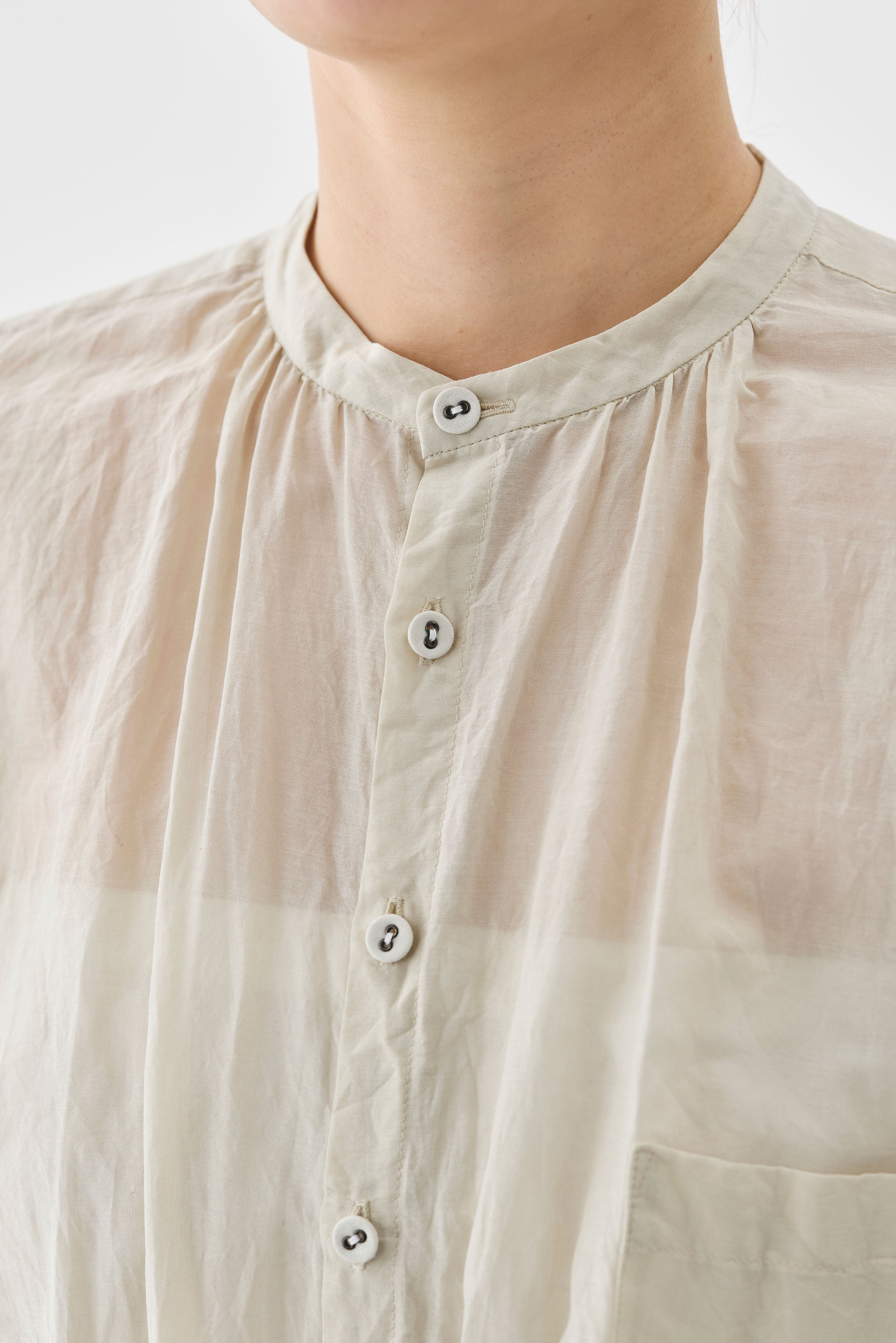 cotton silk blouse ivory